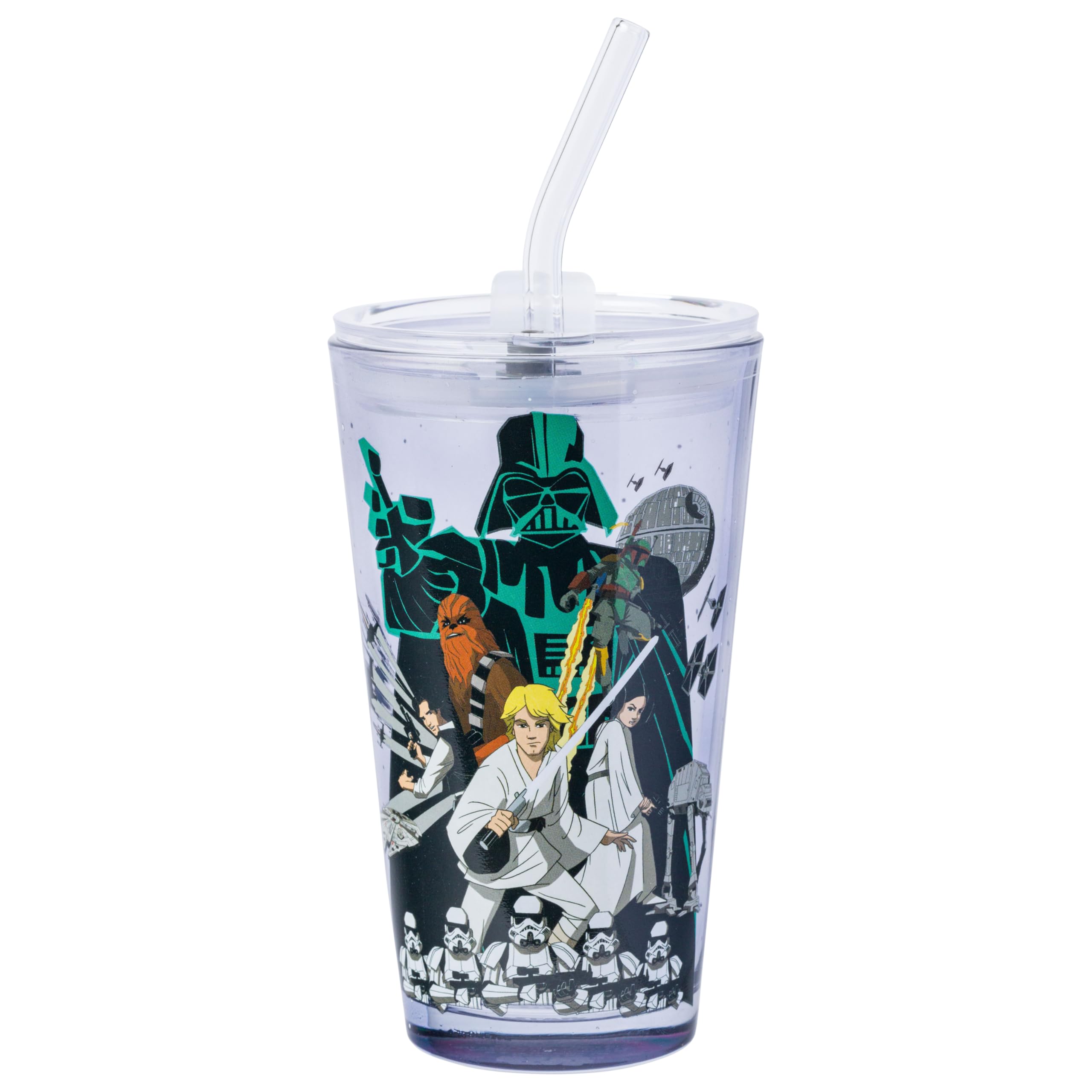 Silver Buffalo Star Wars Featuring Luke Skywalker, Princess Leia, Hans Solo, Chewbacca, Darth Vader, Stormtrooper, Boba Fett, an