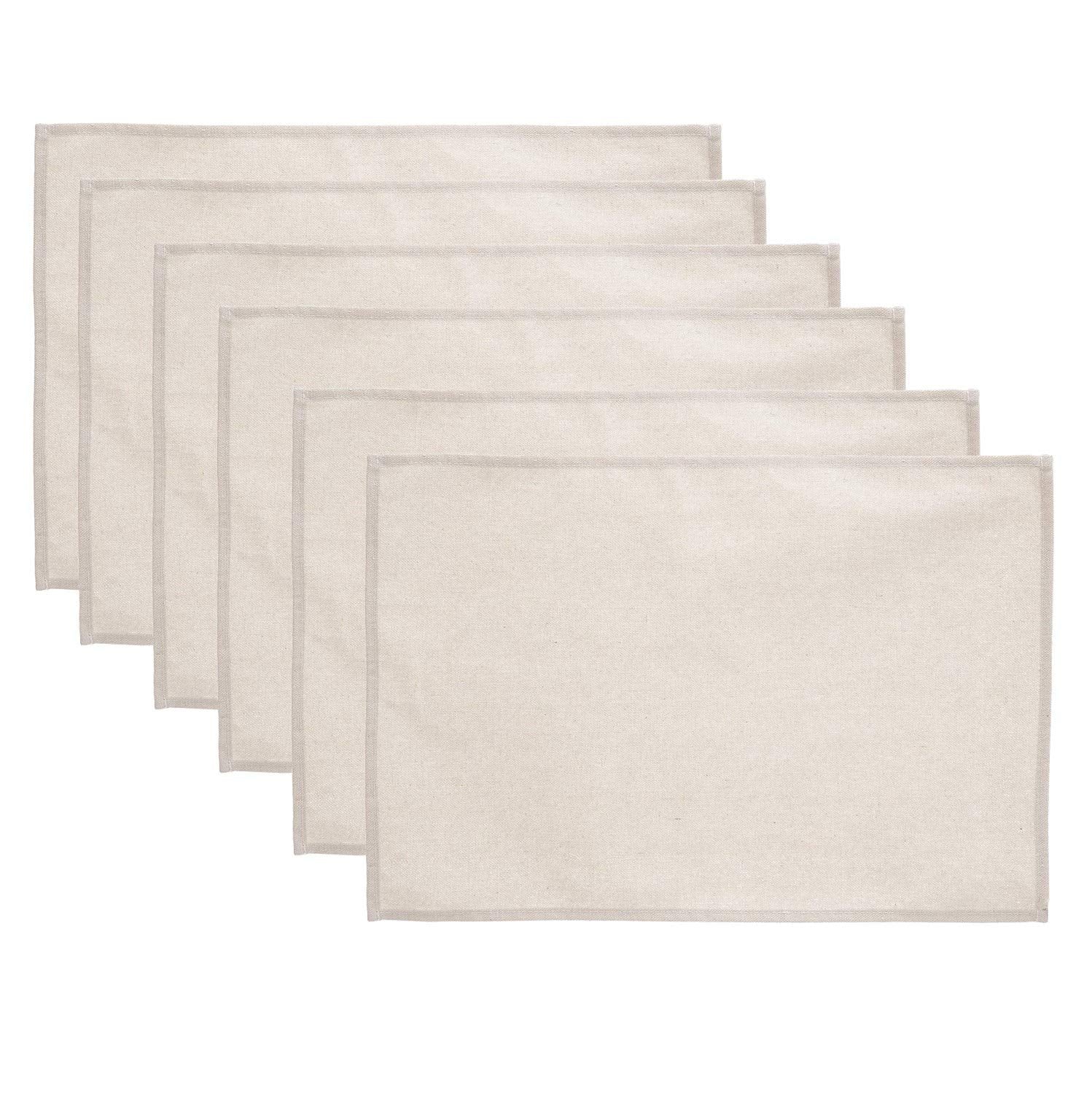 Lify Cotton Canvas Placemats  DIY Table Mats HeatResistant NonSlip Insulation Table Runner for Kitchen Dining Room Table Deco