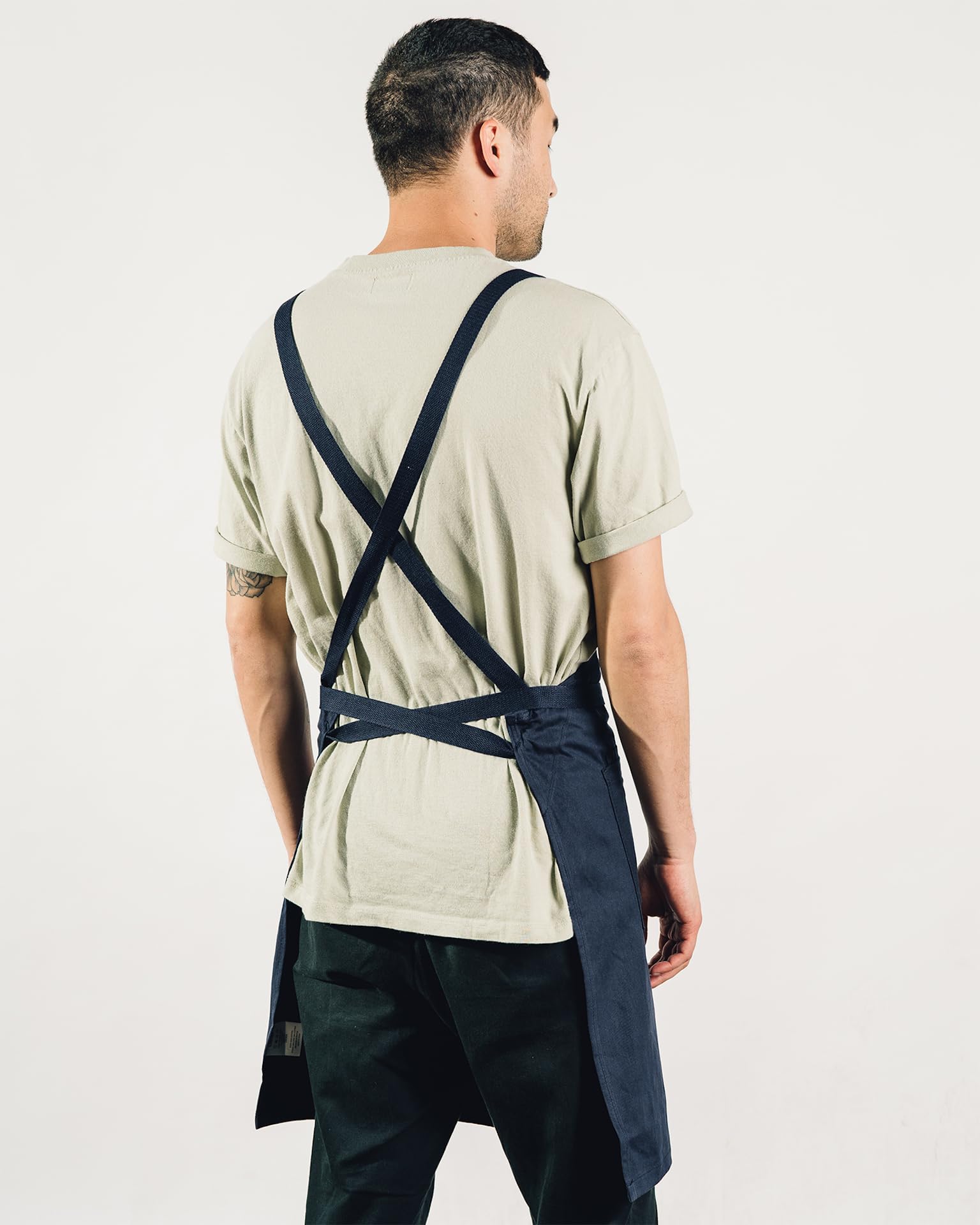 Caldo Crossback Kitchen Apron For Cooking (Navy)