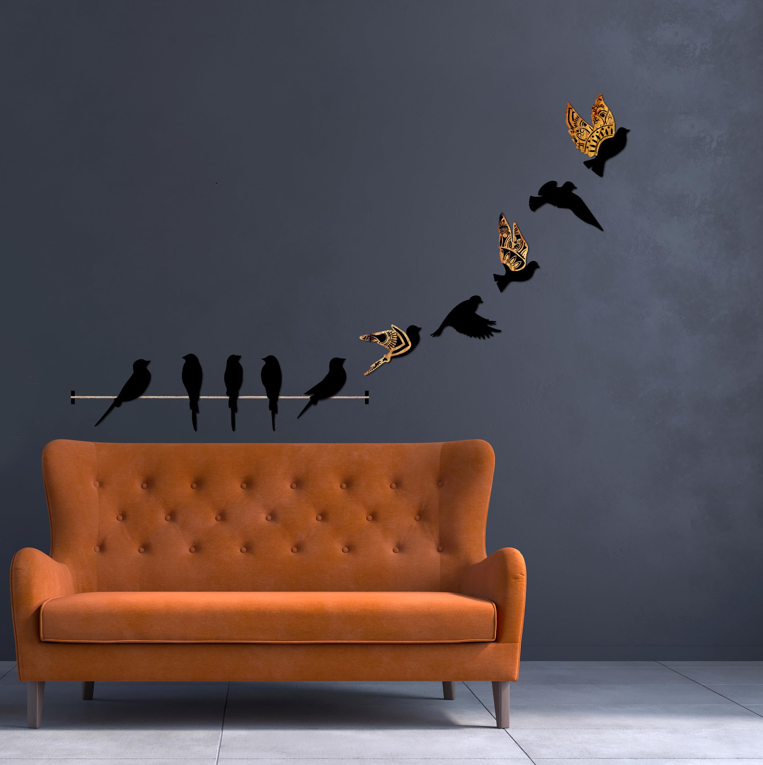 Vah- Kya Bat Hai !! Mandala Birds Wall Hanging For Home And Interior Decoration, Wooden Decor Items