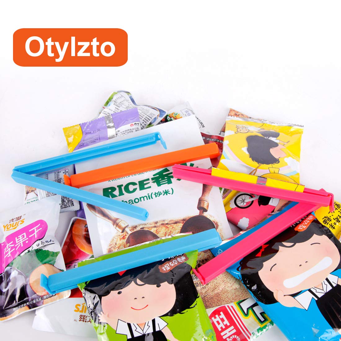 Otylzto 4 Size Assorted 40 Pcs Food Bag Clips Bag Sealing Clips,Kitchen Clips For Bags
