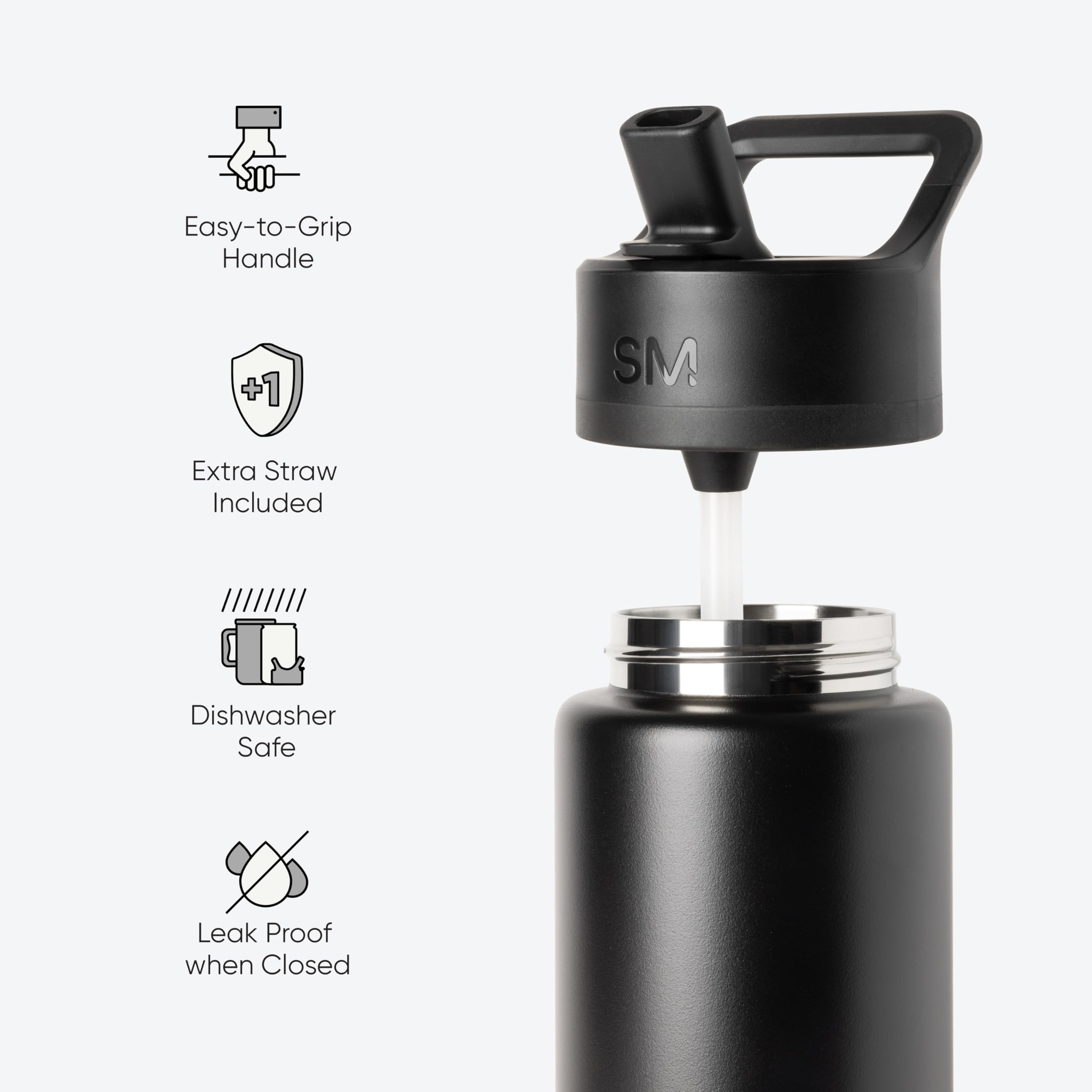 Simple Modern Kids Water Bottle With Straw Lid | Insulated Stainless Steel Reusable Tumbler For Toddlers, Boys | Summit Collecti