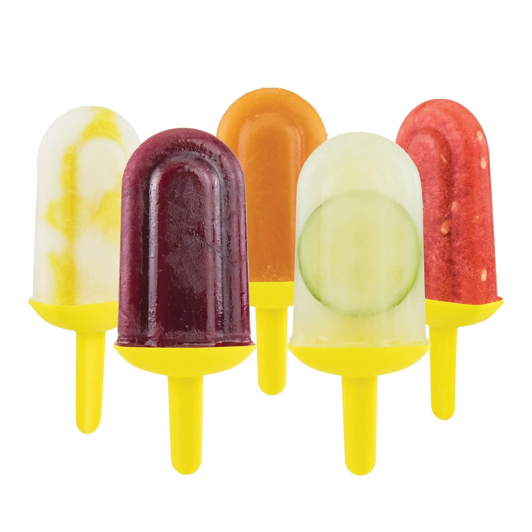 Tovolo Popsicle Molds with Sticks (5-Pack, Classic) - Reusable Ice Pop Molds & Sticks for Homemade Flavored Ice Pops & Frozen Sn