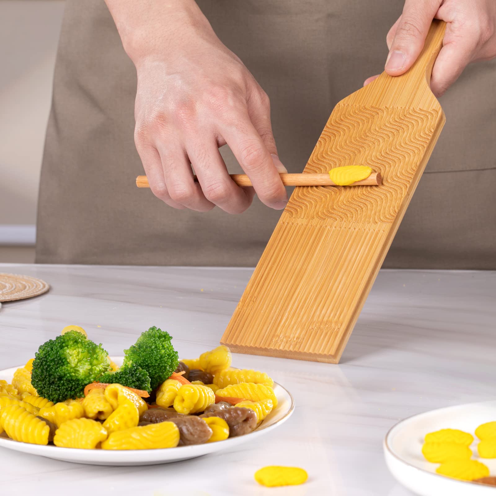 Gnocchi Board Hand Crafted Gnocchi Paddle With Garganelli Stick Maveite Cavatelli Pasta Maker Pasta Board Gnocchi Ridges Roller