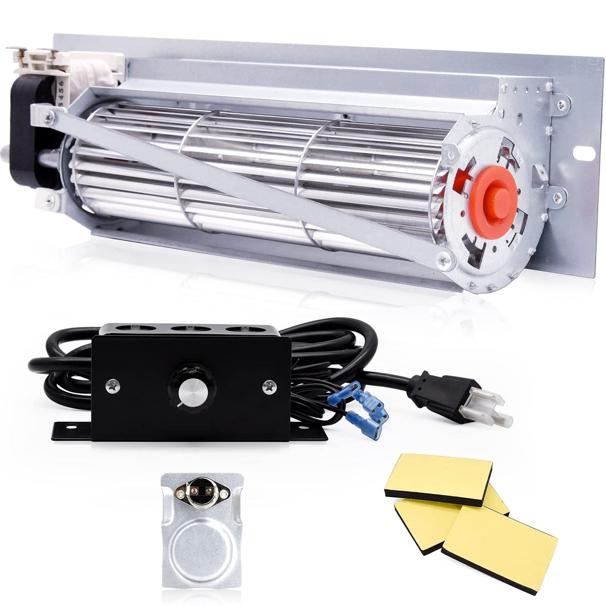 Hiorucet FK24 Fireplace Blower Fan Kit for Majestic, Monessen, Temco, Vermont Castings, Northern Flame, CFM, Rotom HBRB65 R7-RB6