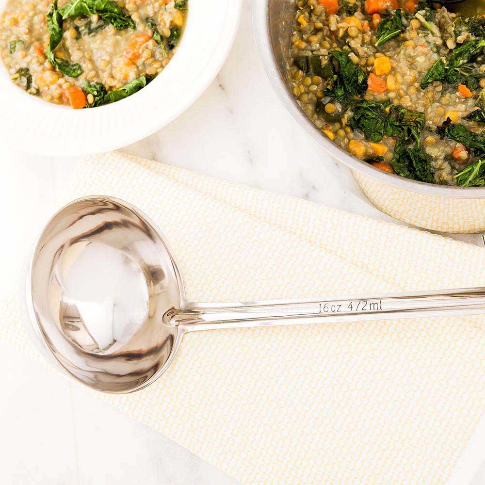 Restaurantware Met Lux 16 Ounce Portion Ladle 1 Multipurpose Portion Serving Spoon - Does Not Corrode Dishwashable Stainless Ste