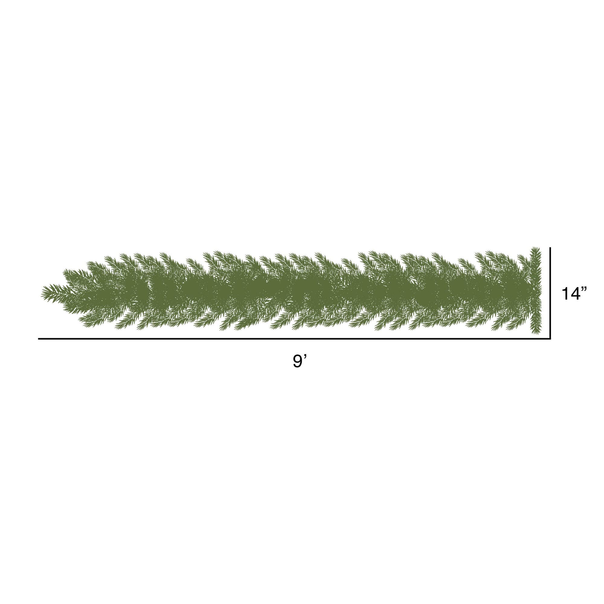 Vickerman 9' x 14 Sparkle White Spruce Artificial Christmas Garland - Unlit - Traditional White Flocked Garland - Reliable and D