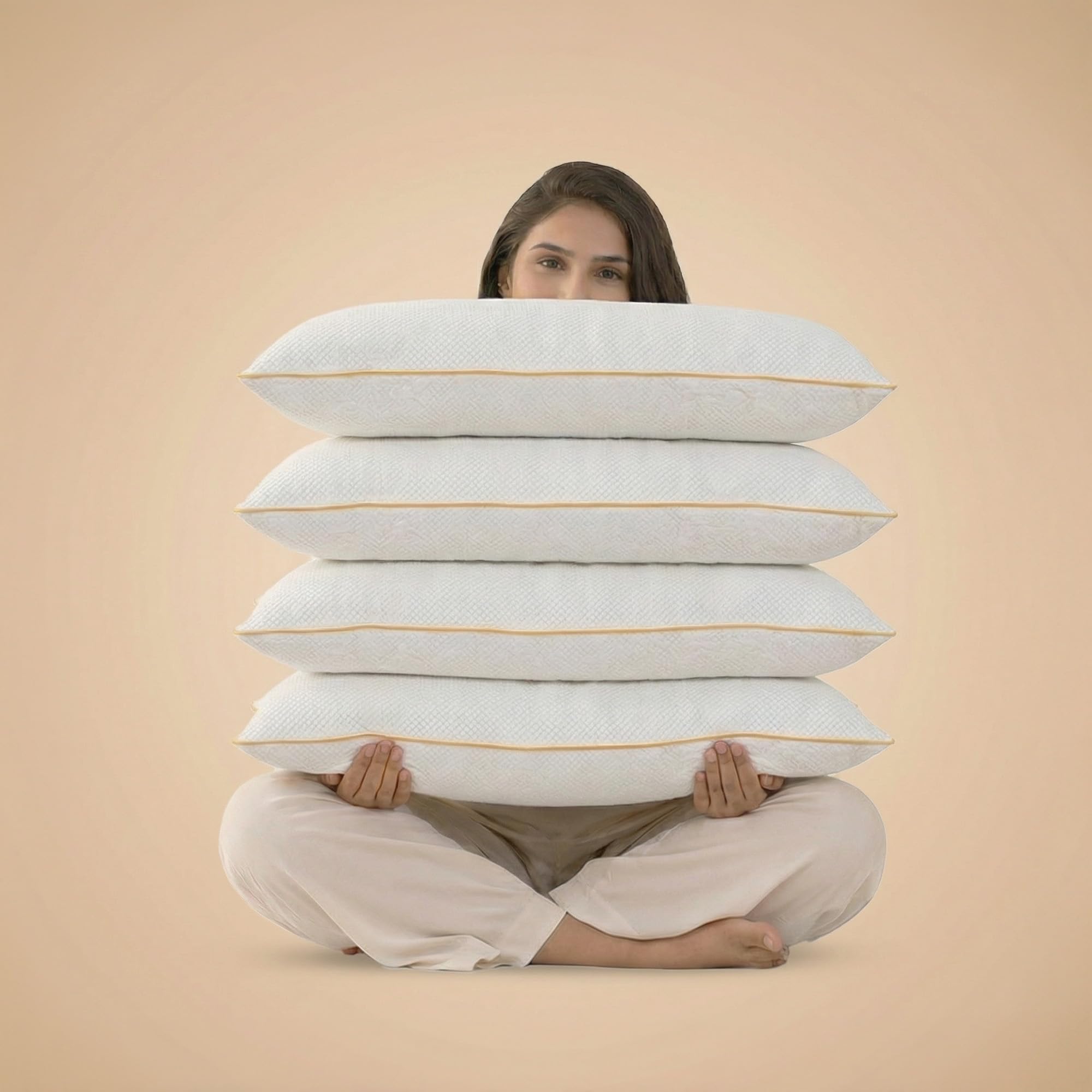 Sleepycat Cooltec Memory Foam Pillow | Full Size Ortho Support Pillow | No Sagging, Breaking Or Flattening | Up To 4 Cooler | Pe