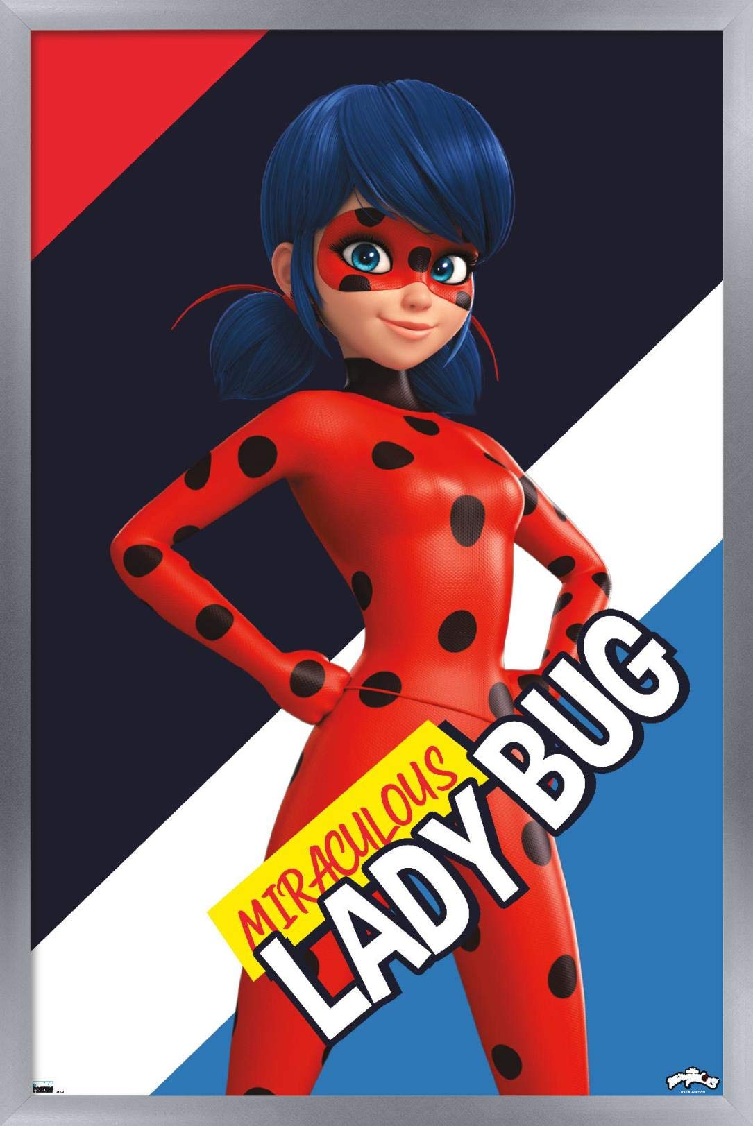 Trends International Miraculous-Ladybug Wall Poster, 14.725 In X 22.375 In, Silver Framed Version