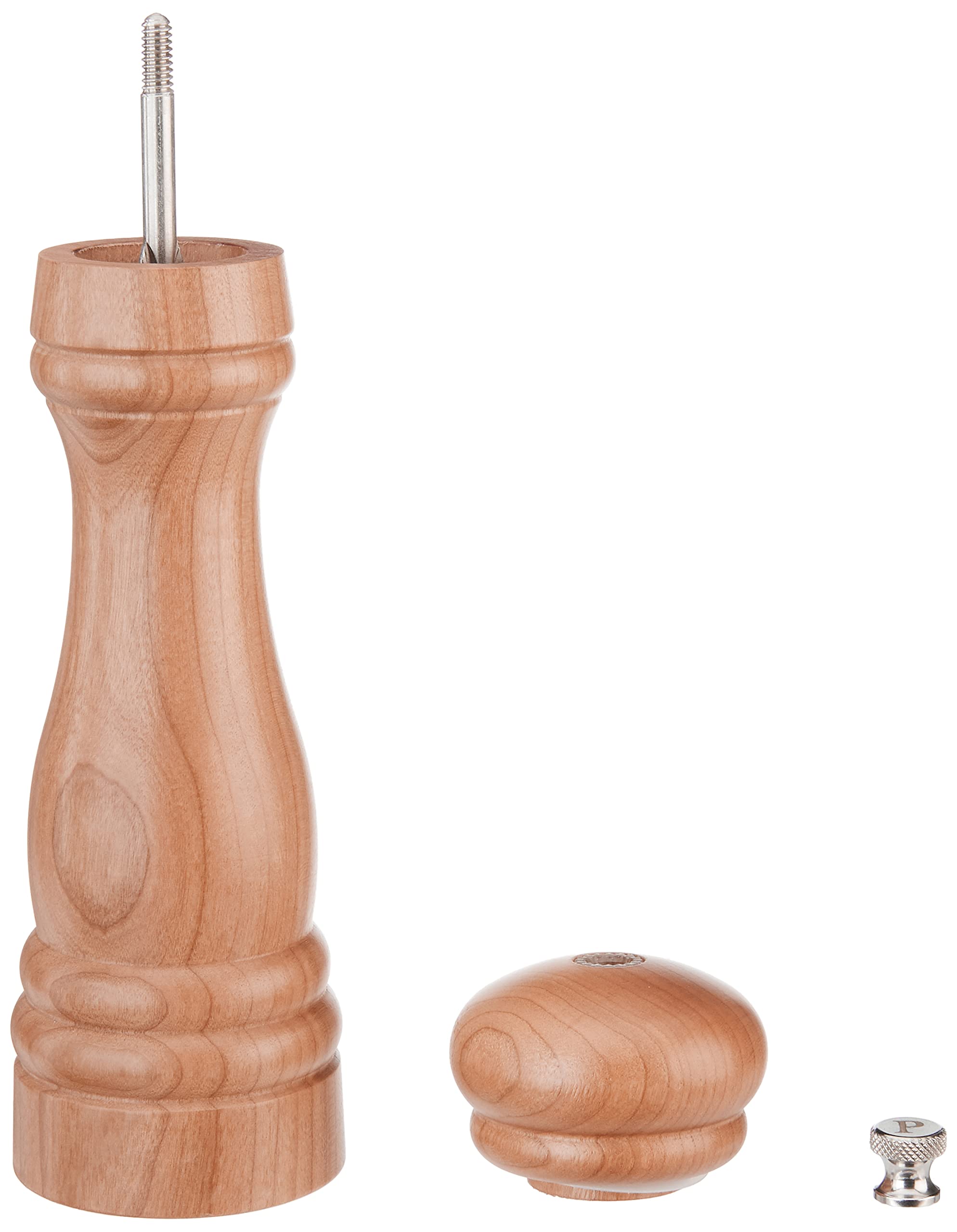 Fletchers' Mill Federal Pepper Mill, Cherry - 8 Inch, Adjustable Coarseness Fine To Coarse, Made In U.S.A.