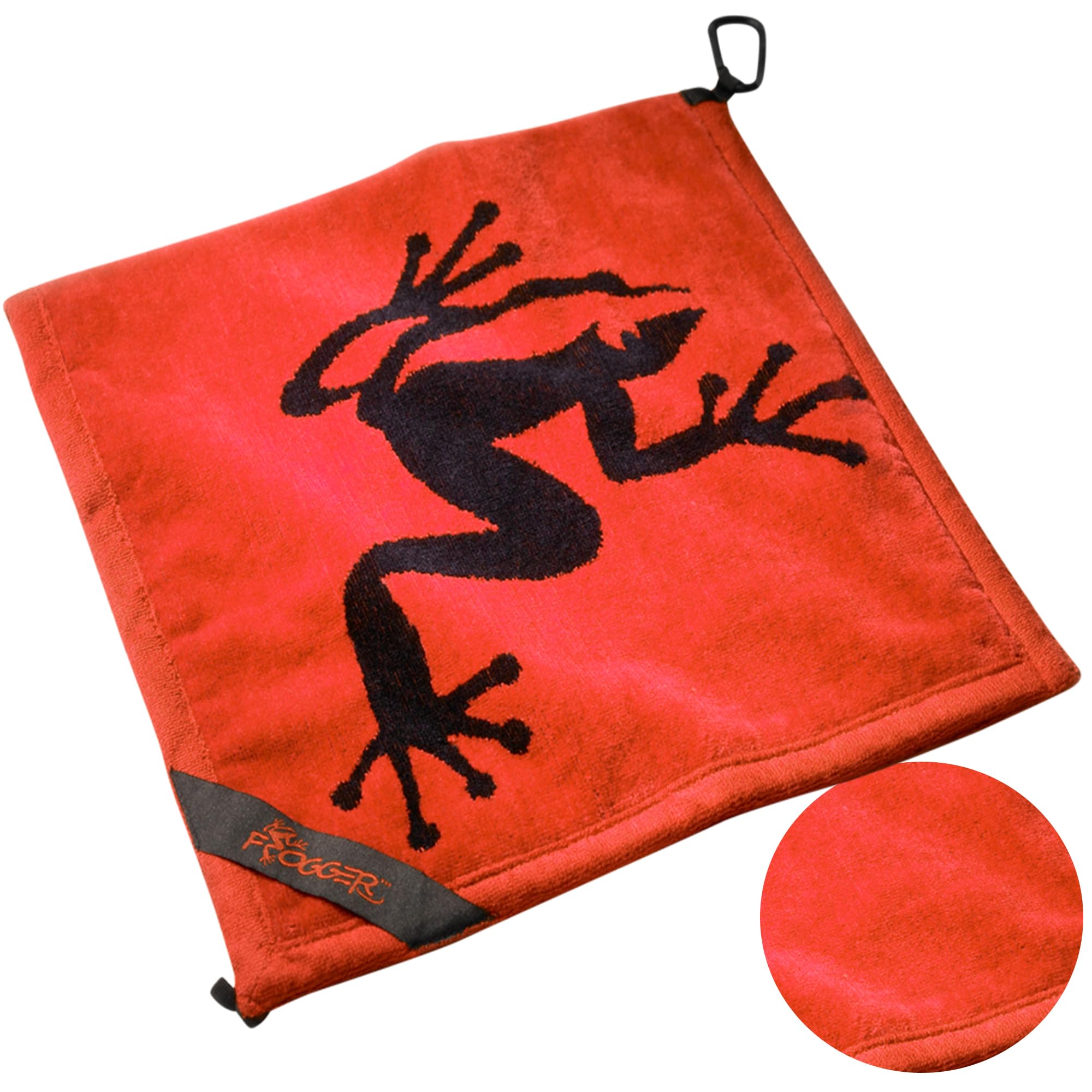 Frogger Golf Wet And Dry Amphibian Towel - Red/Black