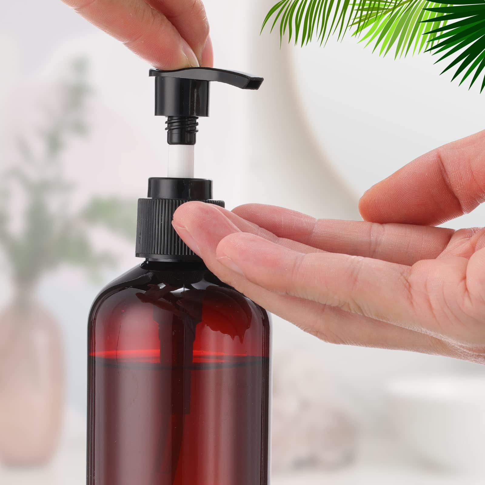 48 Pcs Pump Bottle Lotion Dispenser Refillable Shampoo Conditioner Hand Soap Dispenser Plastic Empty 8Oz/250Ml Clear Reusable Bo