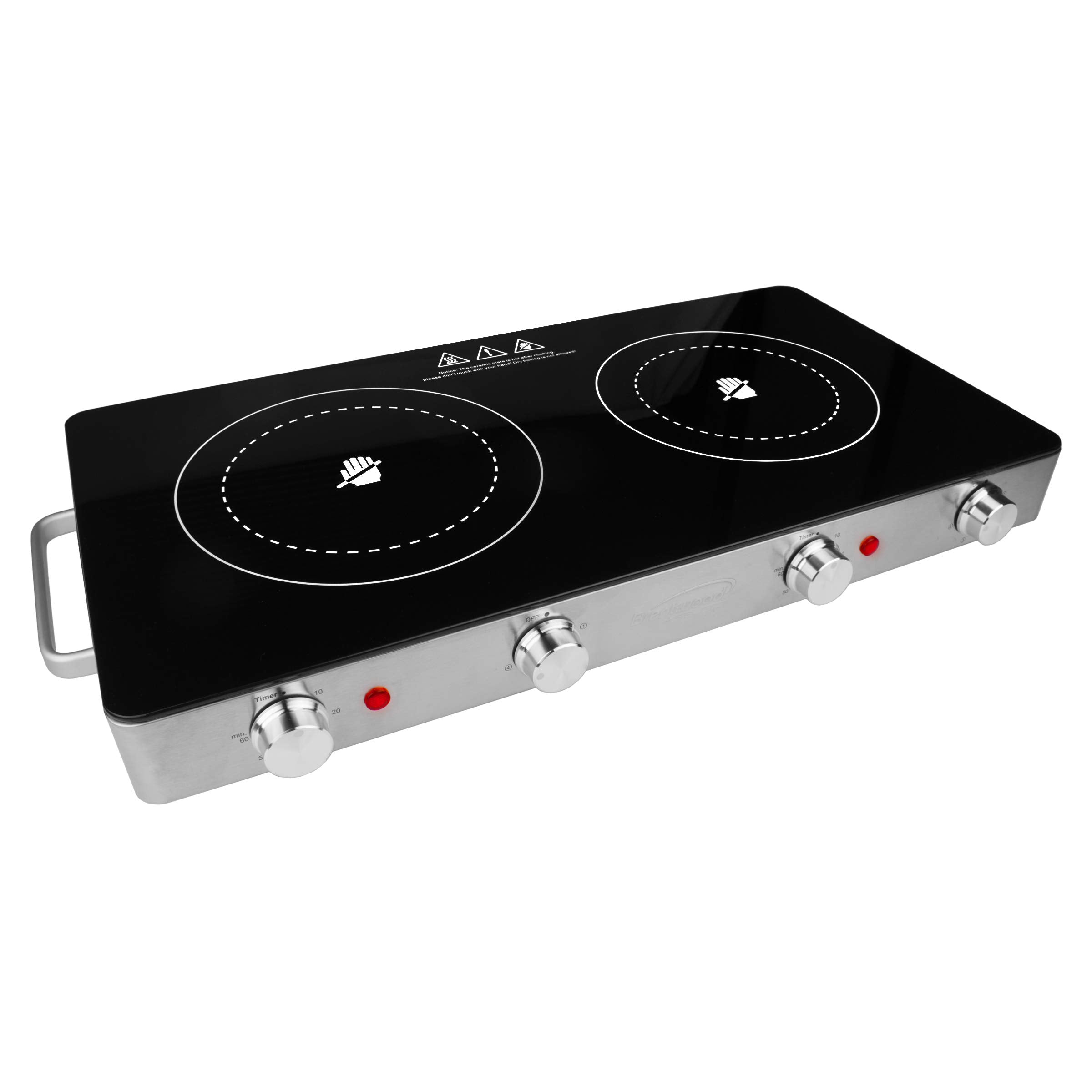 Brentwood Select Double Infrared Electric Countertop, 1800-Watt, With Timer, Stainless Steel