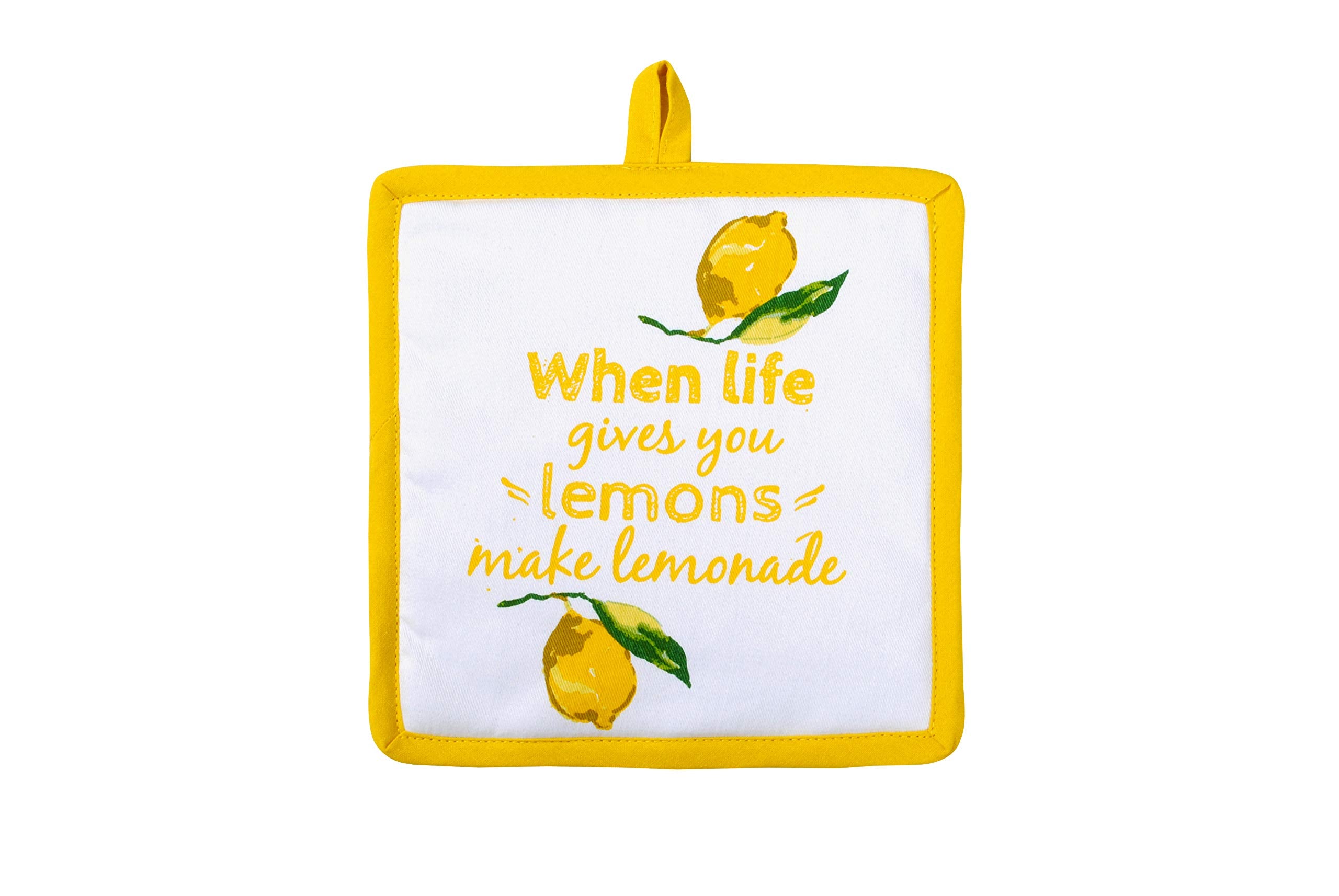 Amour Infini Pot Holders, Oven Mitt And Kitchen Towel Heat Resistant 5-Piece Cotton Kitchen Set Perfect For Cooking, Baking, And