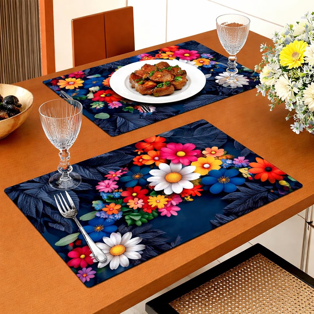 The LionS Share Pvc Printed Placemats For Dining Table, Set Of 6 Pcs Table Mat Tls90