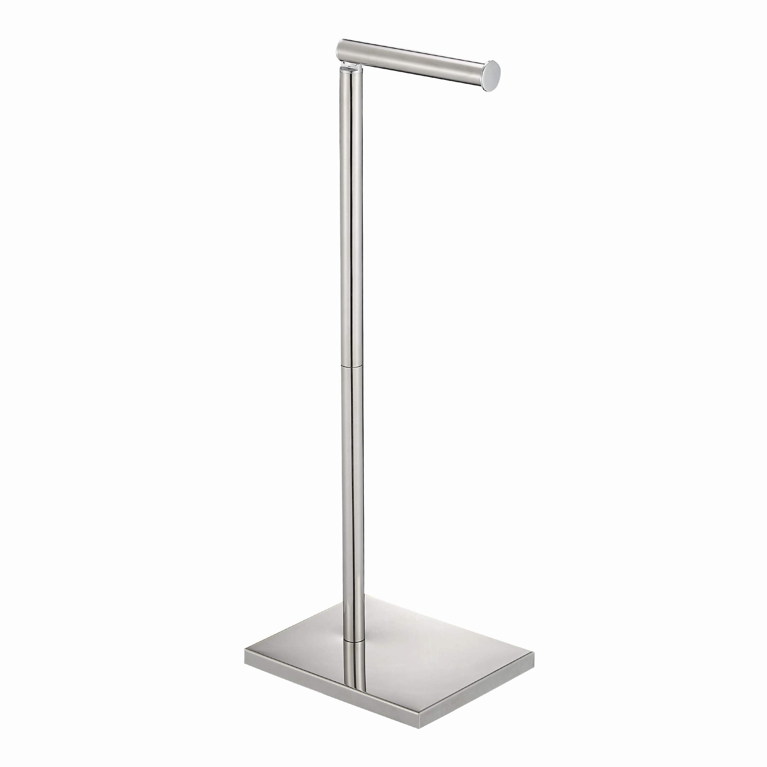 Toilet Paper Holder Stand, Naturous Free Standing Toilet Paper Holder with Reserve for Bathroom, Weighted Base Toilet Paper Stan