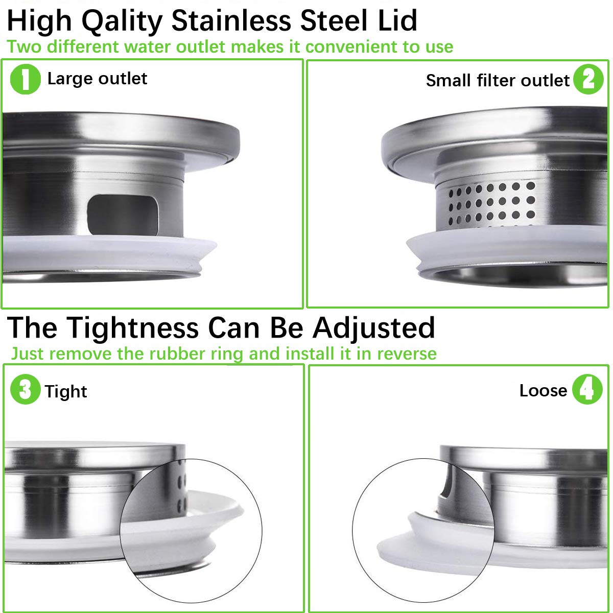 Artcome 60 Ounces Glass Iced Tea Pitcher With Stainless Steel Strainer Lid, Hot/Cold Water Jug, Juice Beverage Carafe