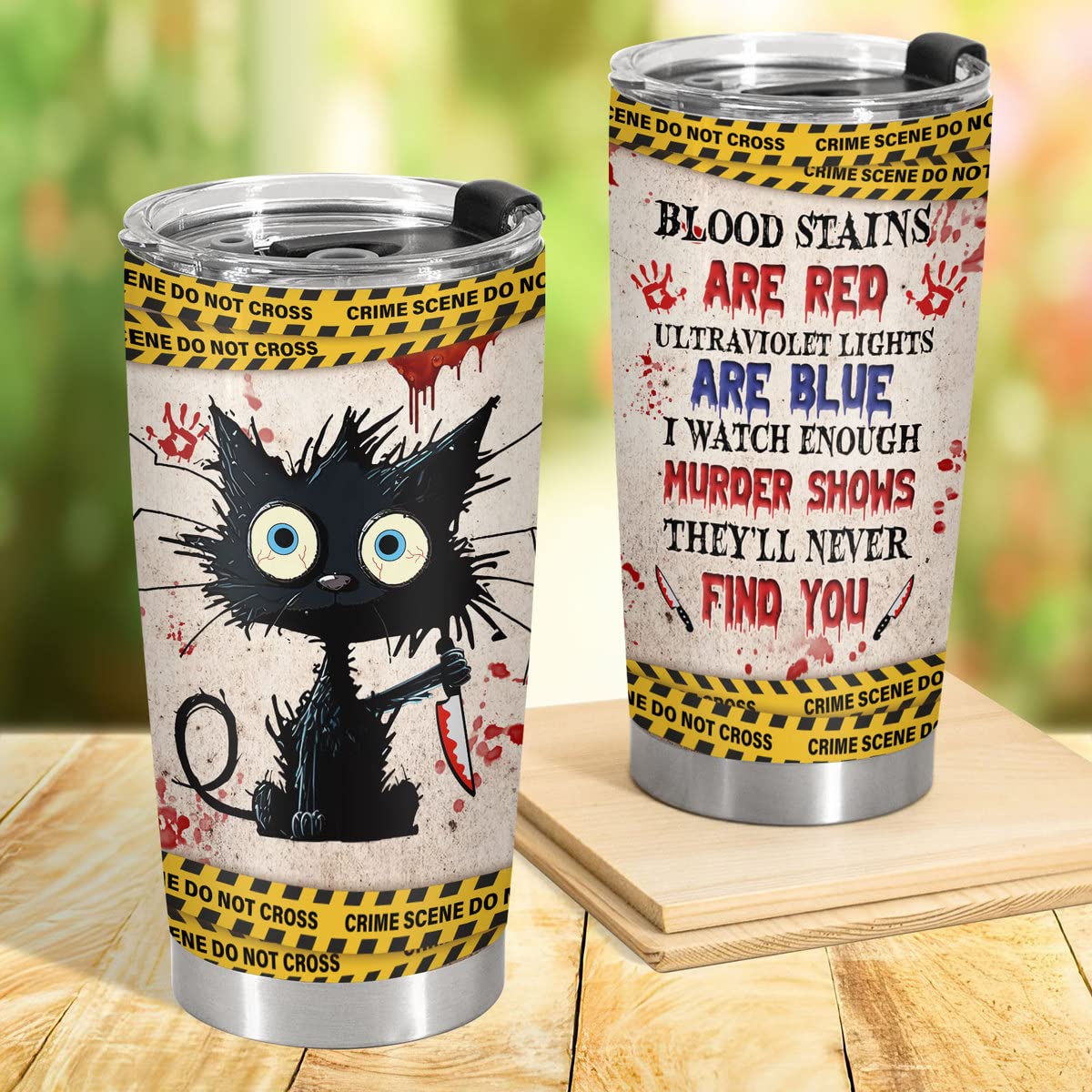 34Hd Cat Gifts For Cat Lovers, 20Oz Cat Tumbler With Lid Stainless Steel, Horror Cat Coffee Mug, Funny Cat Cup, Halloween Gifts