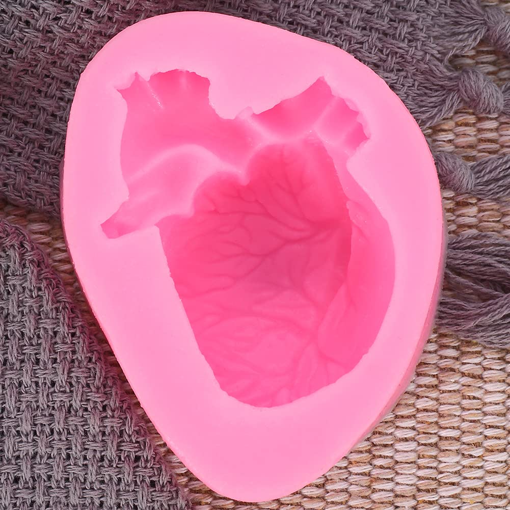 3D Halloween Human Bloody Heart Shaped Ice Cream Mousse Mold Diy Silicone Mould Fondant Pudding Jelly Cake Decor Tool Handmade A