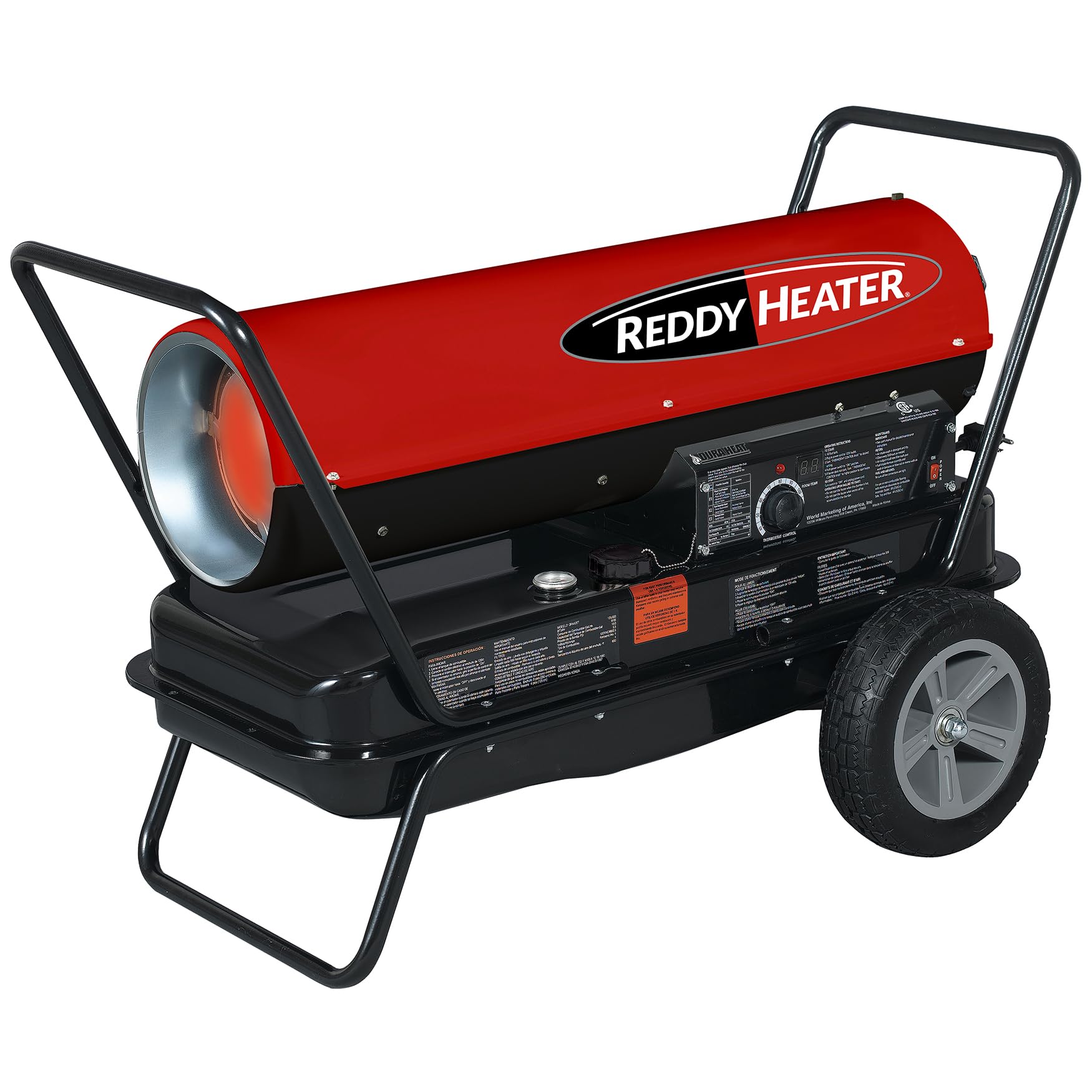 Reddy Heater 135,000 BTU Forced Air Kerosene Heater, Commercial Grade for Construction, Garage, Outdoor, 10 Gallon Tank, 3200 sq