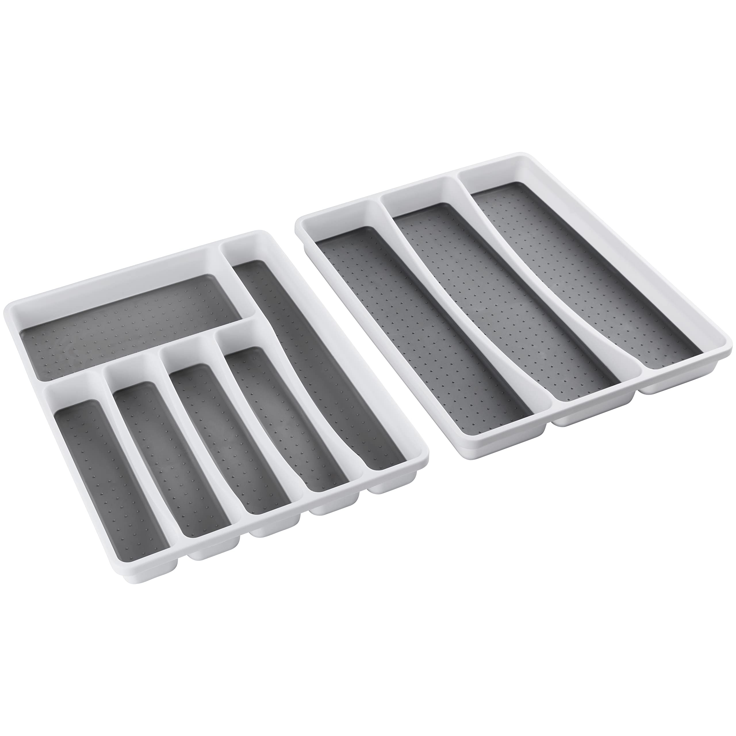 Masirs No-Slip Silverware Tray Organizer, Accommodates Different Kitchen Utensil And Cutlery Sizes, Deep Enough To Fit Entire Dr