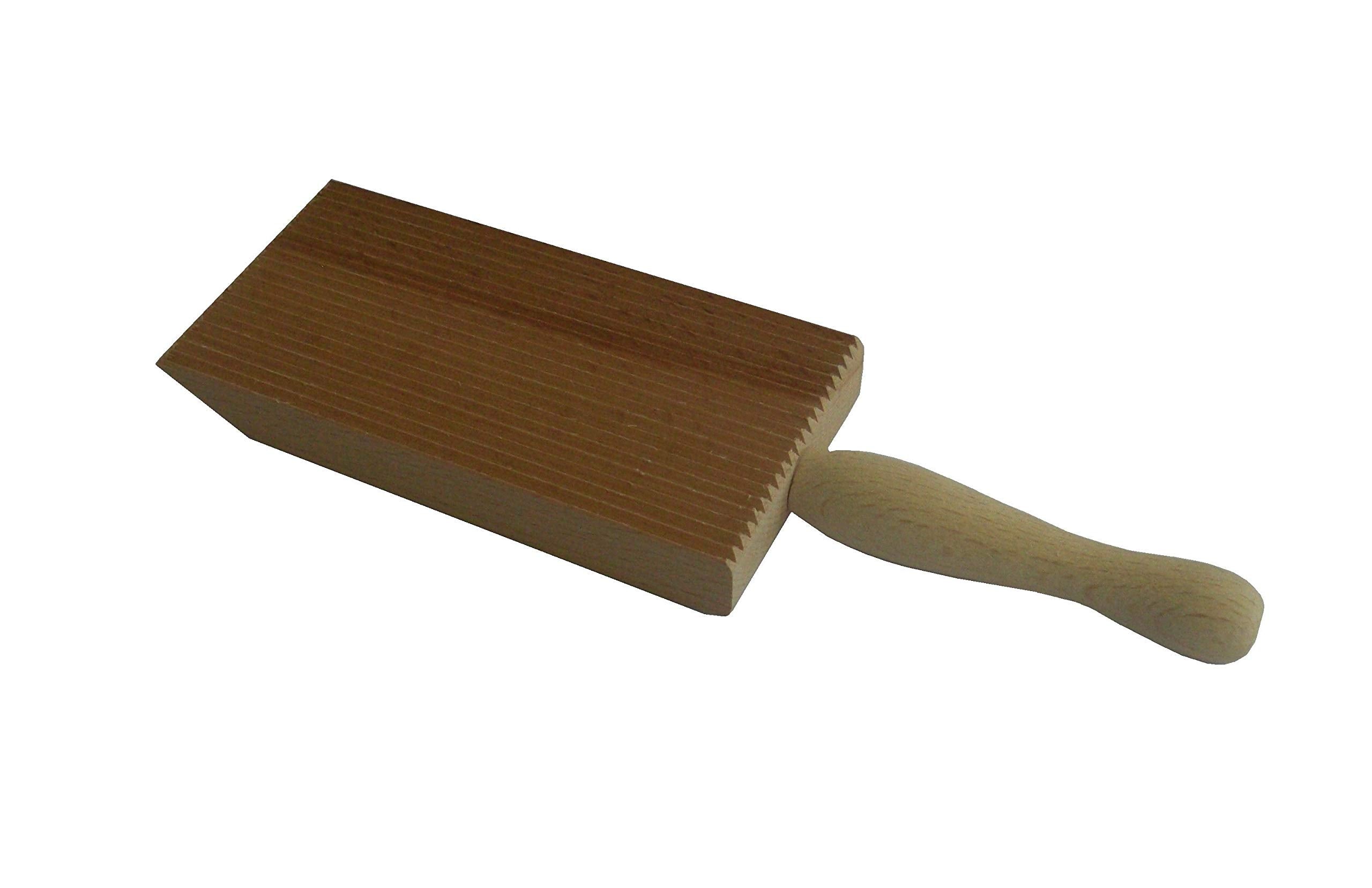 Tredoni Professional Gnocchi Wood Paddle Slanted Ridge Board Pasta Maker 2.4X4.8'' (6X12 Cm)