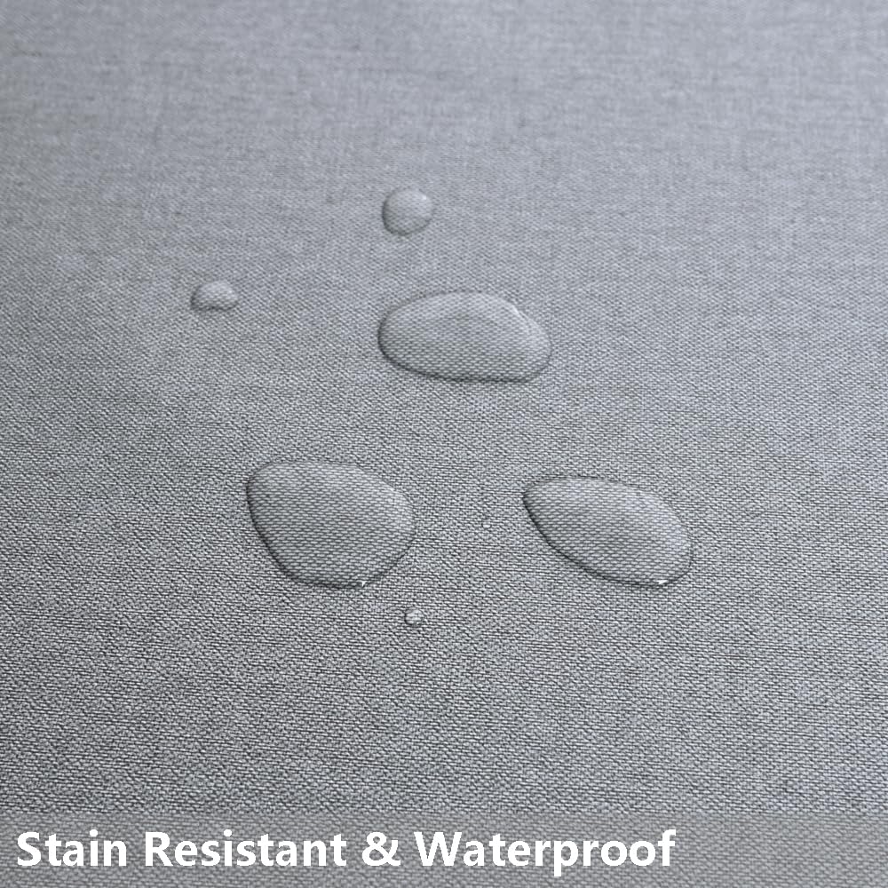 Trudelve Plastic Table Cloth For Rectangle Tables Grey Vinyl Tablecloth Waterproof Wipeable Oilcloth Table Cloths For Parties Di