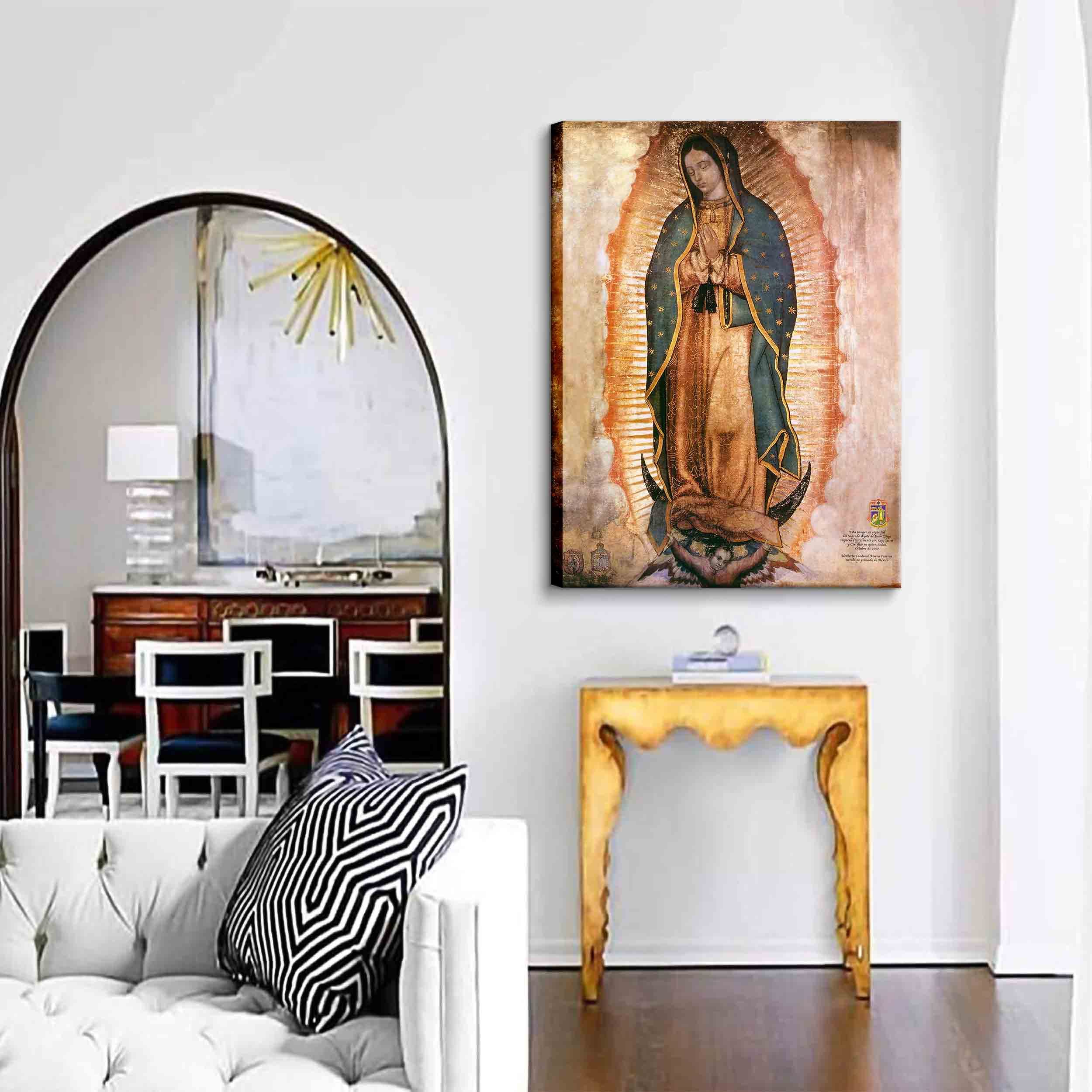 Mexico Our Lady Of Guadalupe Portrait Canvas Wall Art Decor Religious Catholic Poster Prints Picture For Altar Living Room Bedro
