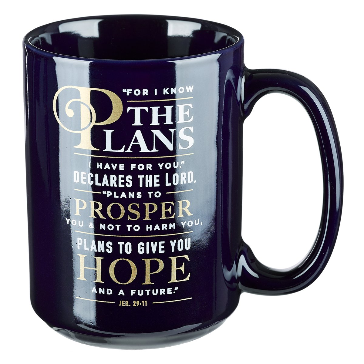 Christian Art Gifts Large Ceramic Coffee & Tea Mug For Men, Women & Graduates: I Know The Plans: Jeremiah 29:11 Inspirational Bi