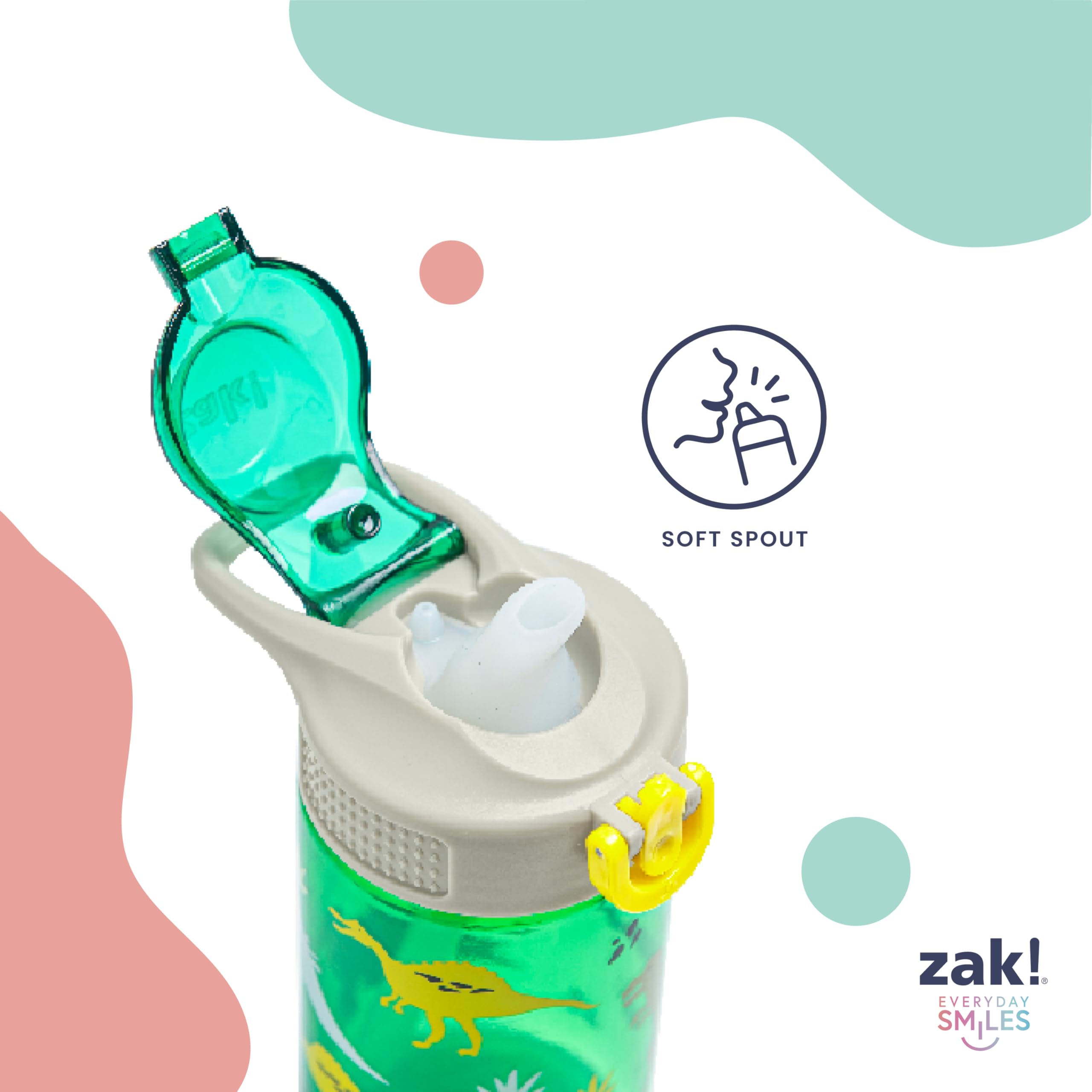 Zak Designs Disney Winnie the Pooh Sage Kids Water Bottle For School or Travel, 16oz Durable Plastic Water Bottle With Straw, Ha