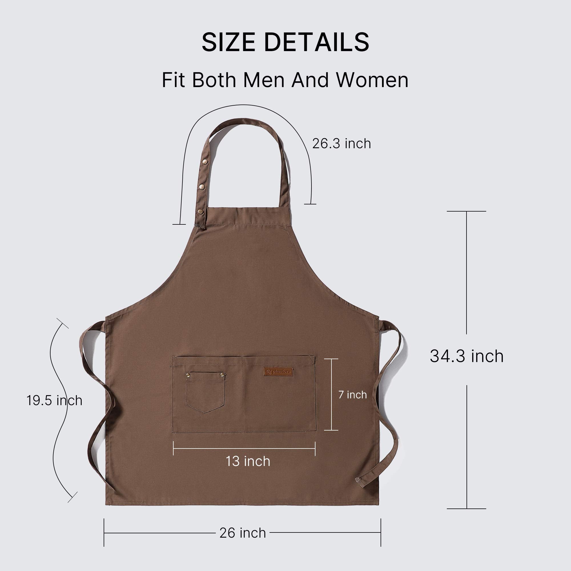 Aprons For Women Men Bbq Chef Cooking Artist Water Drop Resistant Canvas Adjustable Kitchen Apron With Pockets For Unisex Grill