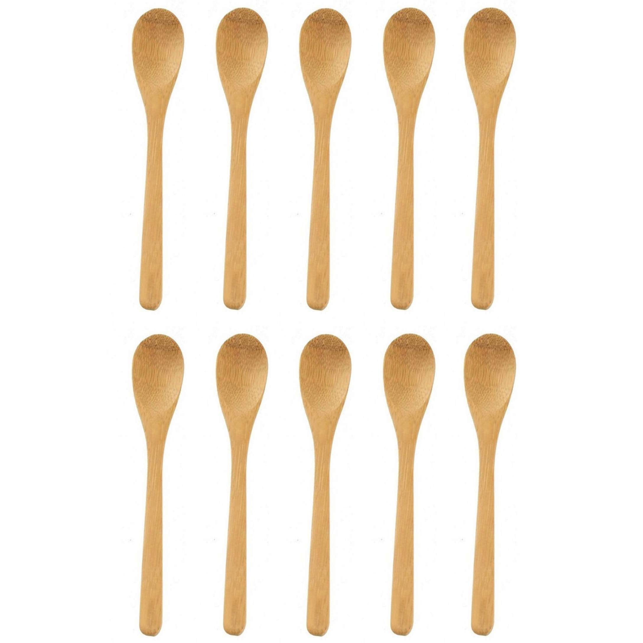 Japanbargain 3805, Bamboo Spoons For Eating Mixing Stirring Matcha Tea Scoop Spice Salt Sugar Appetizer Snack Ice Cream Yogurt S