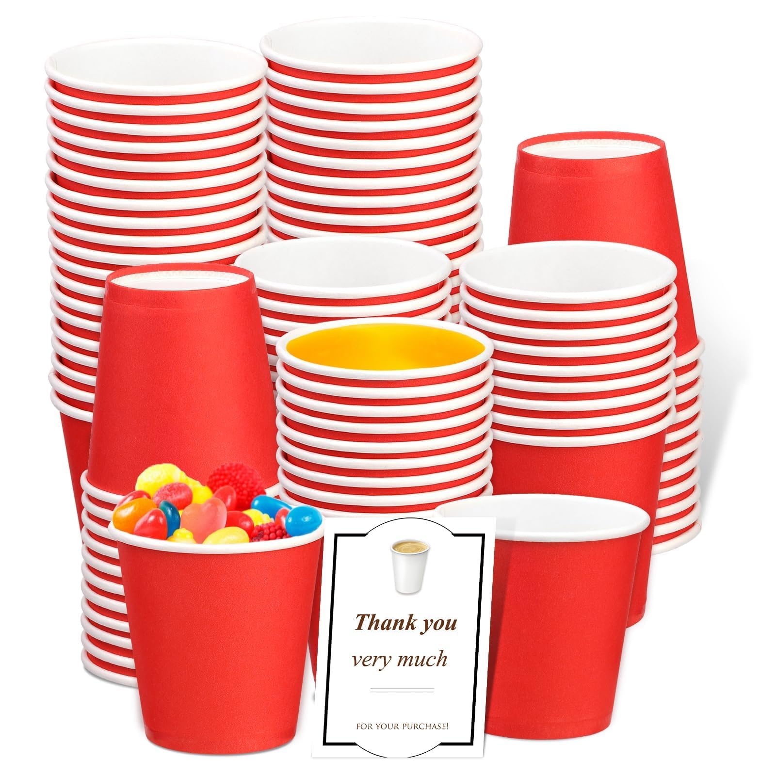 Huaiid 100 Count 3oz Small Paper Cups  Disposable Mini Bathroom Cups  Disposable Mouthwash Cups  Small Disposable Paper Cups  Espresso Cups  Paper Cups for Party Travel Picnic BBQ