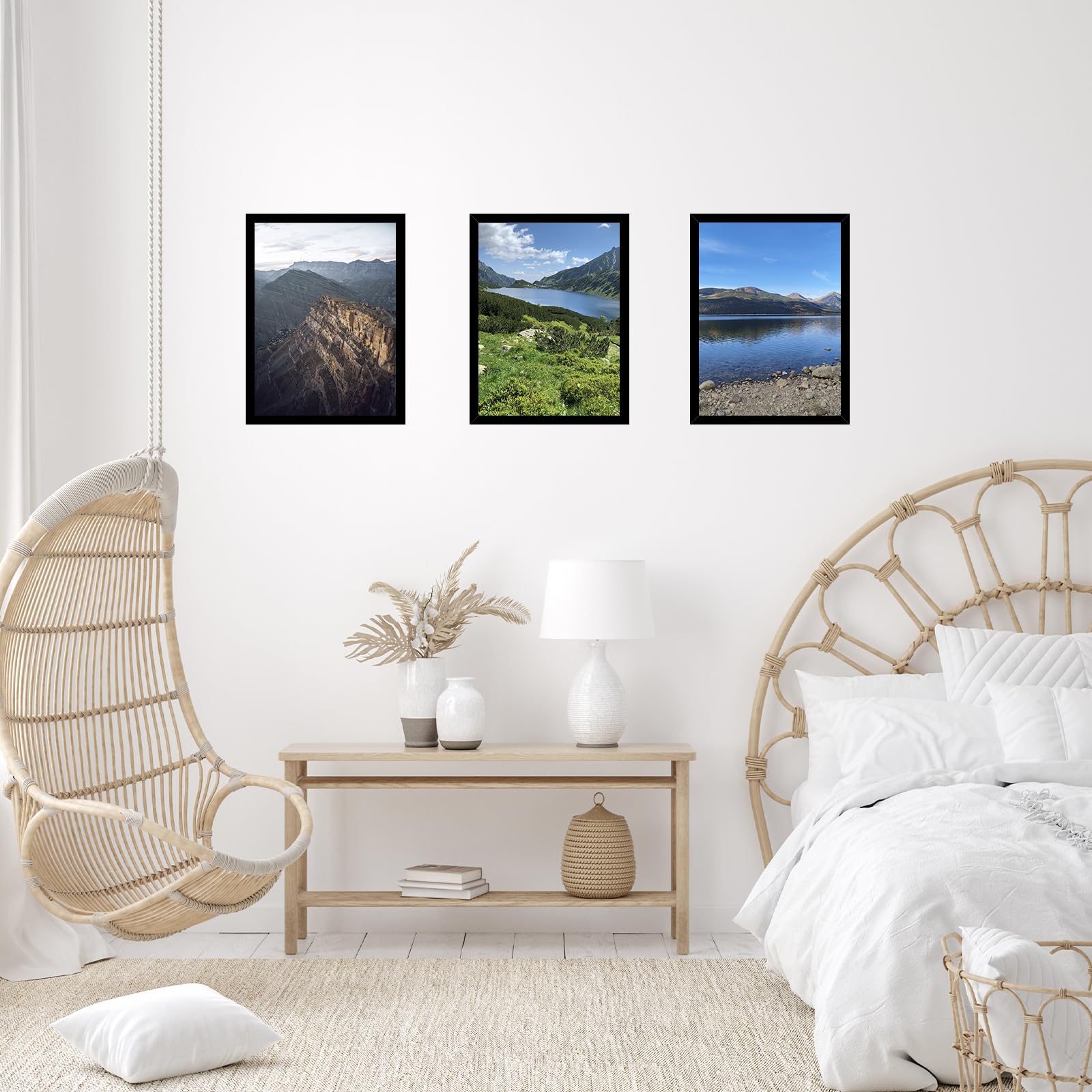 JCJMY 15x21.25 Puzzles Frame Set of 3 Black, Wall Hanging 15 x 21.25 Picture Frame for 15 by 21.25 Poster Photo Canvas Picture P