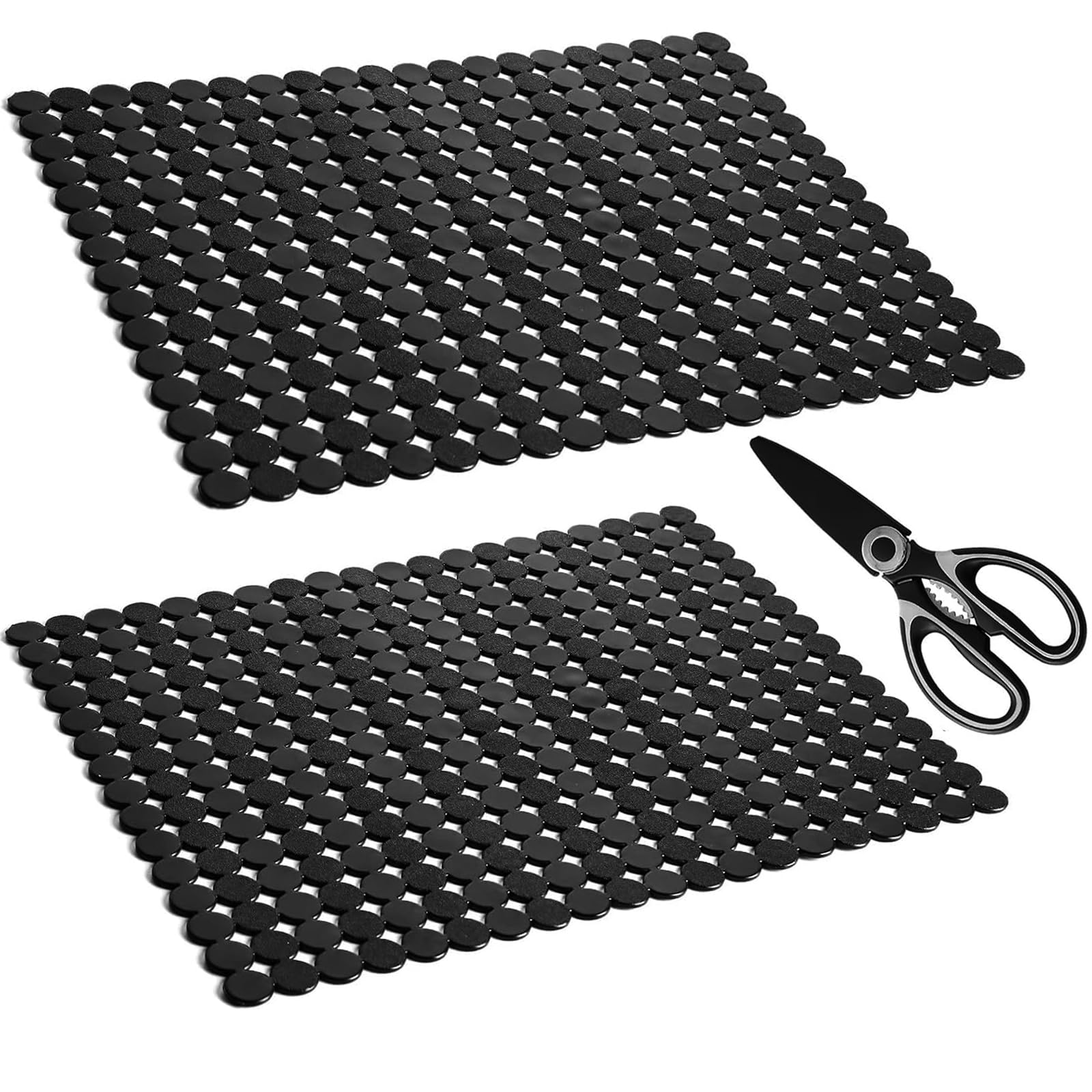 Ytcykj Kitchen Sink Mat For Stainless Steel/Ceramic Sinks,2 Pack Dish Sink Mats For Kitchen Sink With Scissors, Fast Draining,Ea