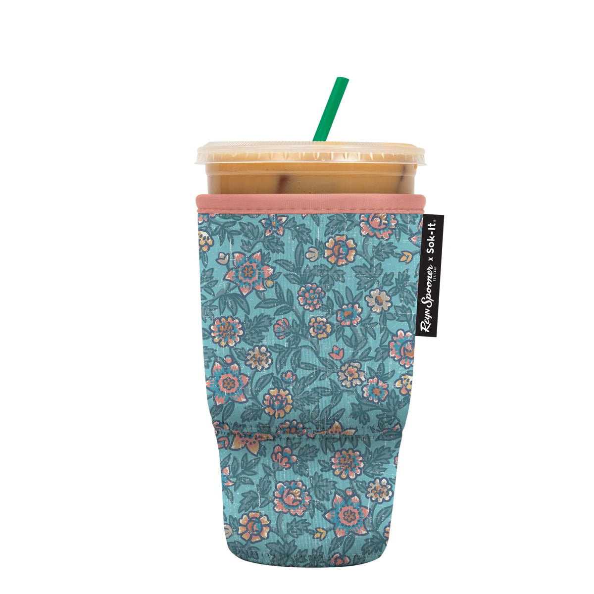 Sok It Java Sok Iced Coffee & Cold Soda Insulated Neoprene Cup Sleeve (Reyn Spooner Wild Flowers, Large: 30-32Oz)
