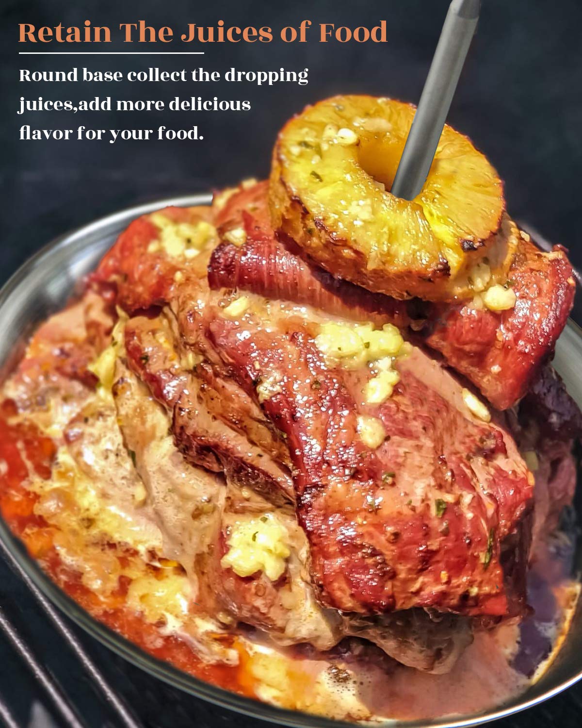 Vertical Skewer Brazilian Barbecue Skewer Stand Stainless Steel Removable Grilling Meat Spit For Roasting Meat Steak Whole Chick