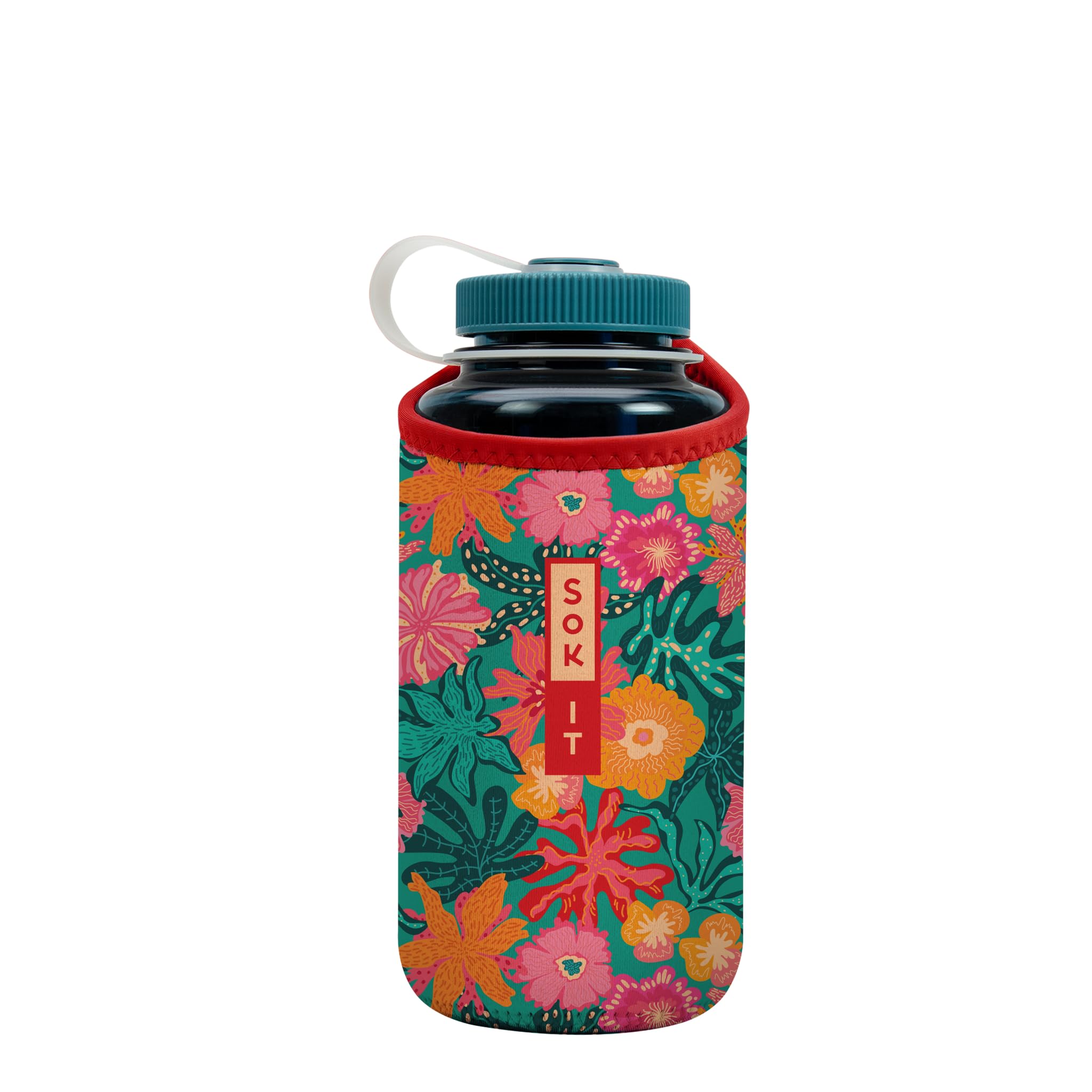 Sok It BotlSok Water Bottle Sleeve Insulated Neoprene Cover (Tropic Like Its Hot, Fits 32oz Nalgene)