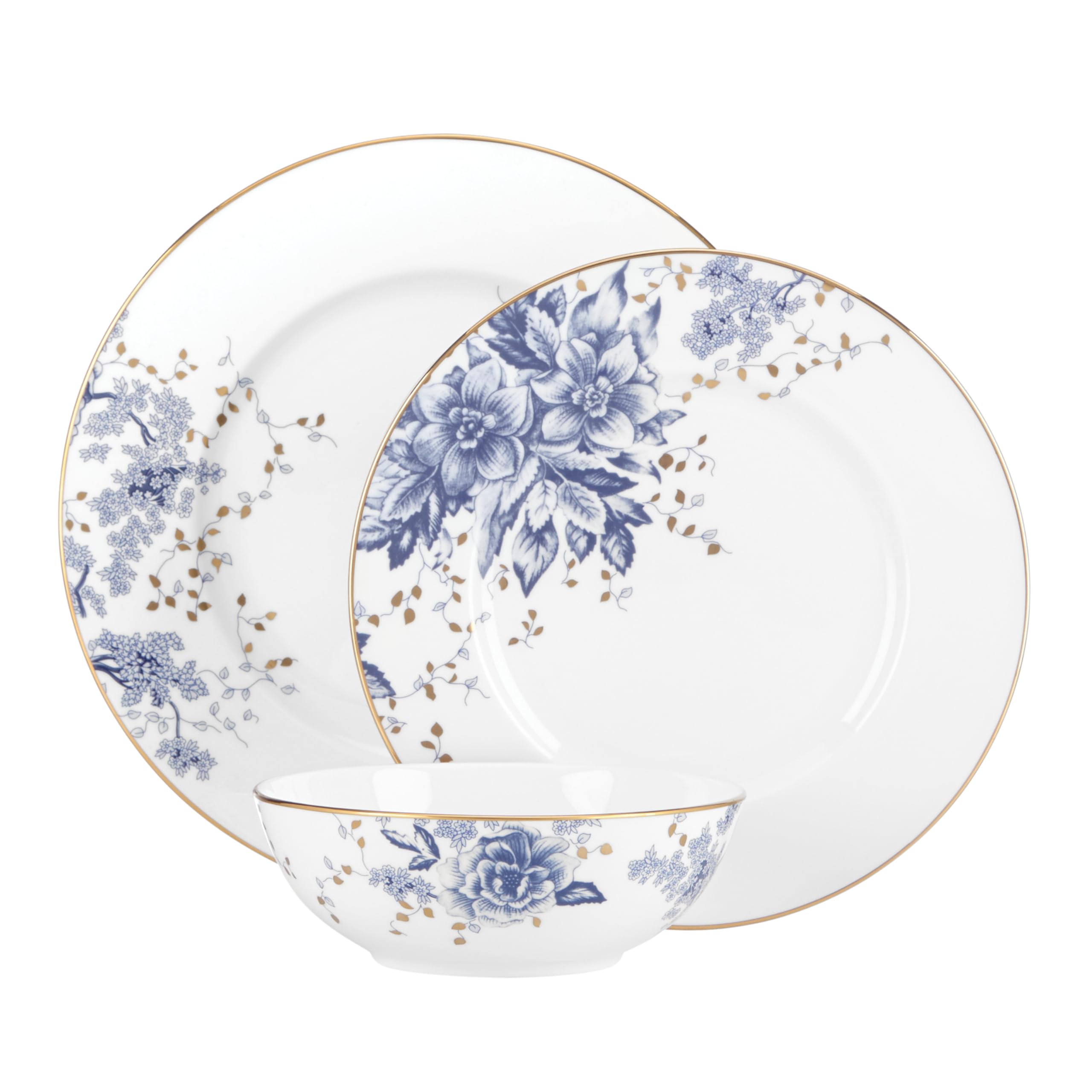 Lenox - 852028 Lenox Garden Grove 3-Piece Place Setting, 3.80 LB, Blue