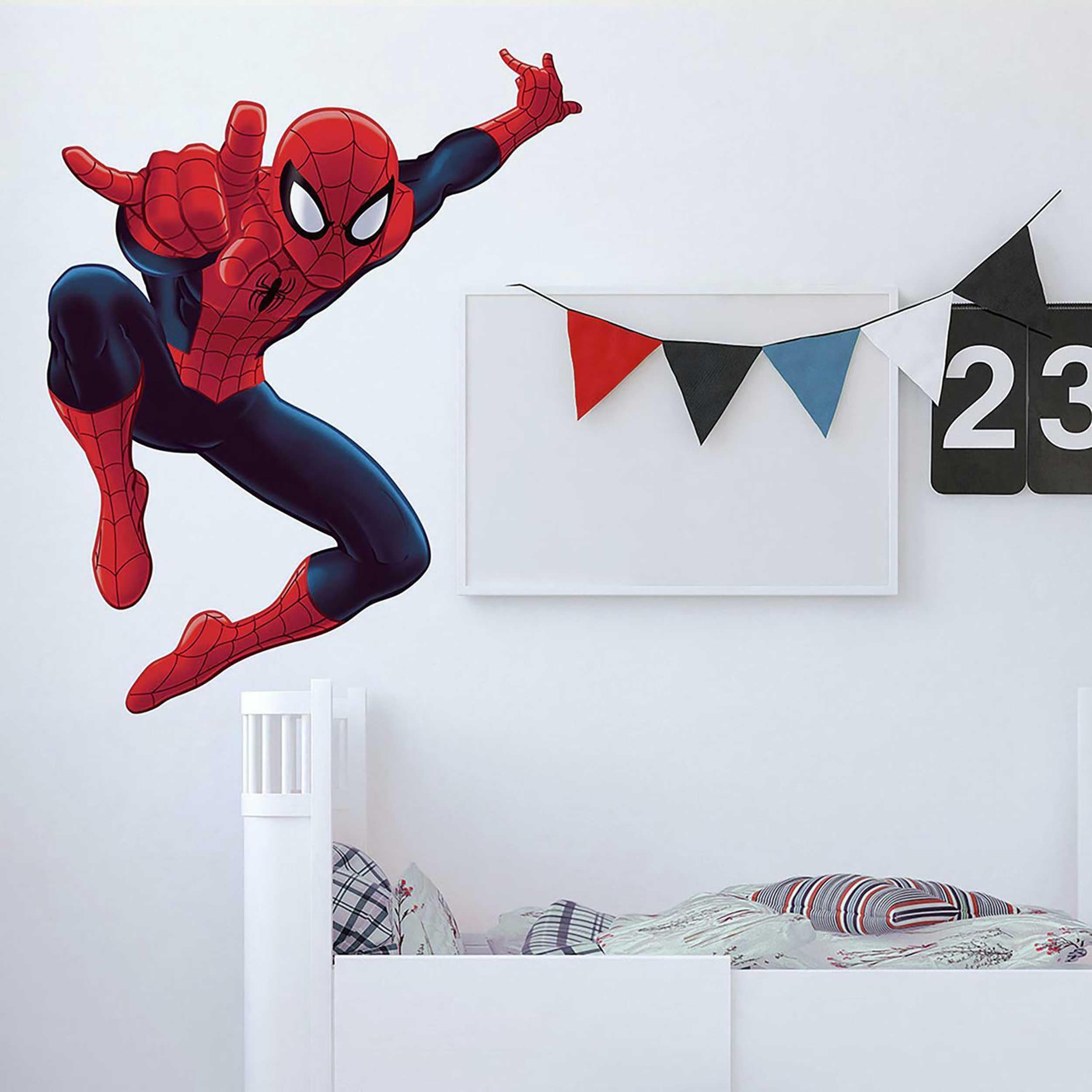 Roommates Marvel Ultimate Spider-Man Giant Peel And Stick Wall Decals By Roommates, Rmk4831Gm, Red, Blue, Yellow