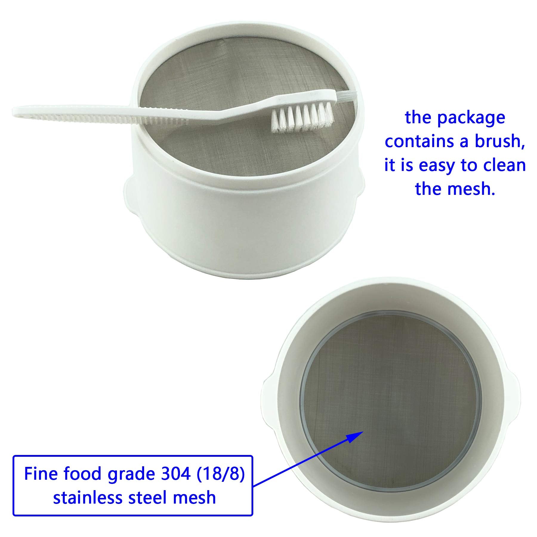 Multiple Usage Food Strainer, Nut Milk Bag Replacement, Yogurt Strainer, Food Grade Polycarbonate And Stainless Steel Mesh Bpa-F