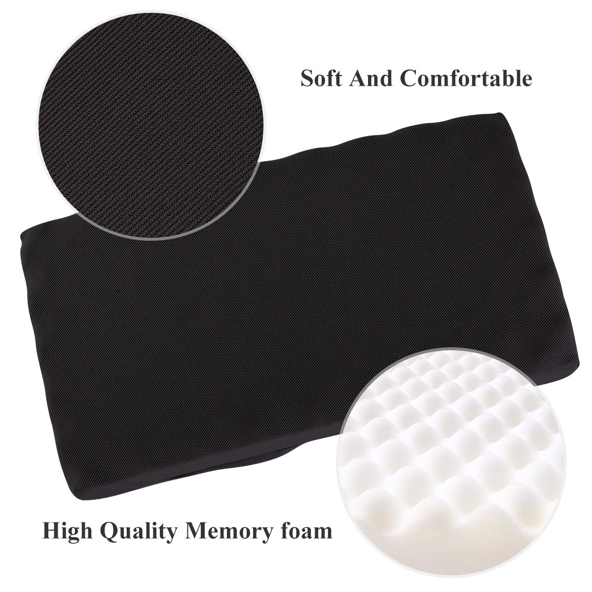 Baibu Non Slip Rectangle Bench Stool Cushion, Kitchen Counter Stool Covers Saddle Stool Seat Cushions With Elasticized Edge - On