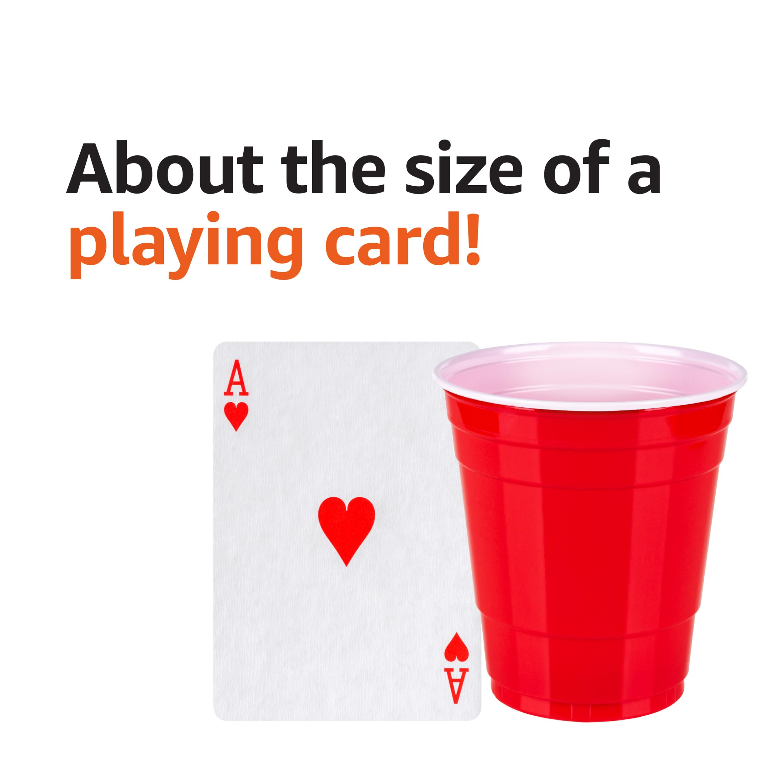 Amazon Basics Disposable Plastic Party Cups, Red, 9Oz, 50 Count