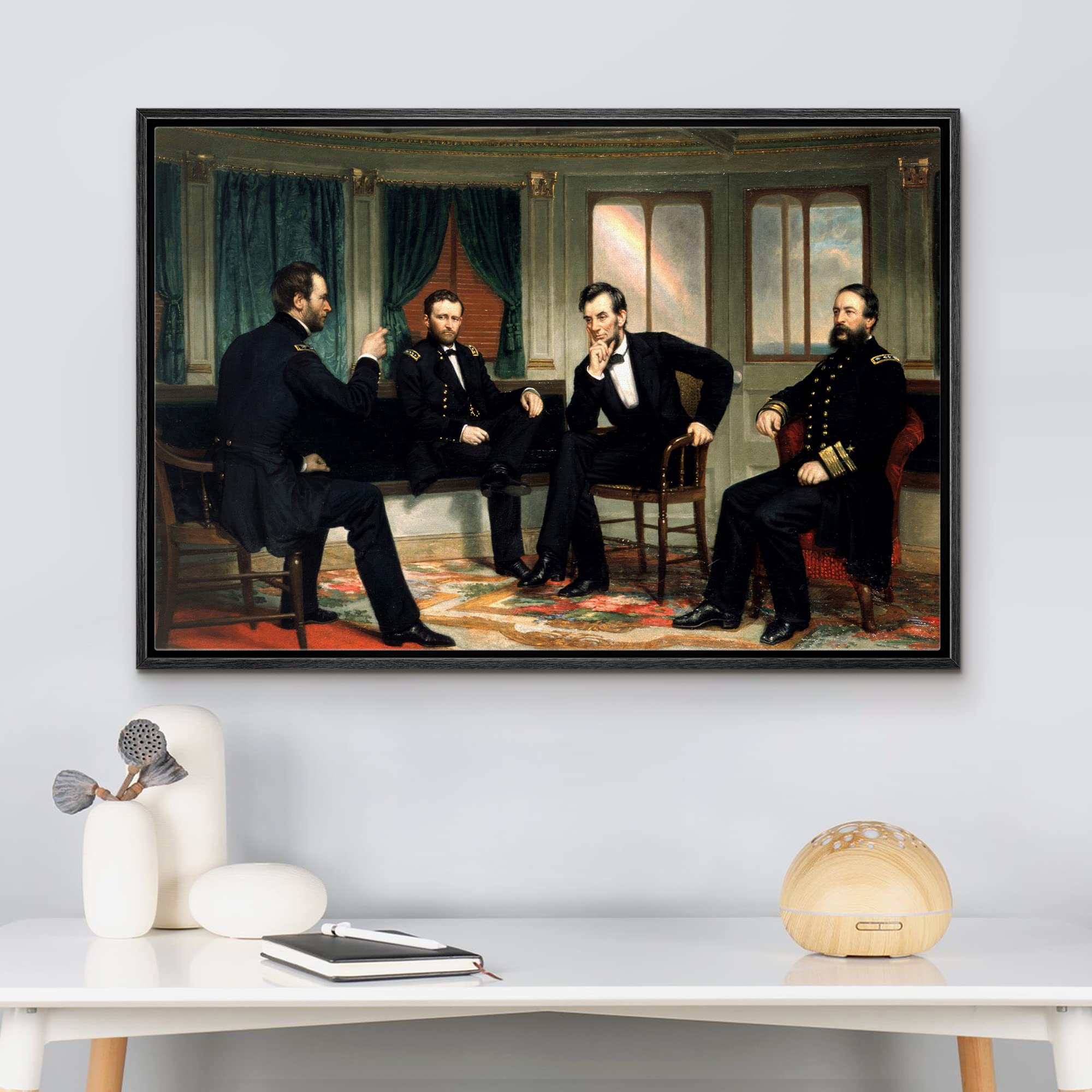 Wall26 Framed Canvas Print Wall Art The Peacemakers By George Peter Healy Cultural People Oil Painting Fine Art Traditional Dram