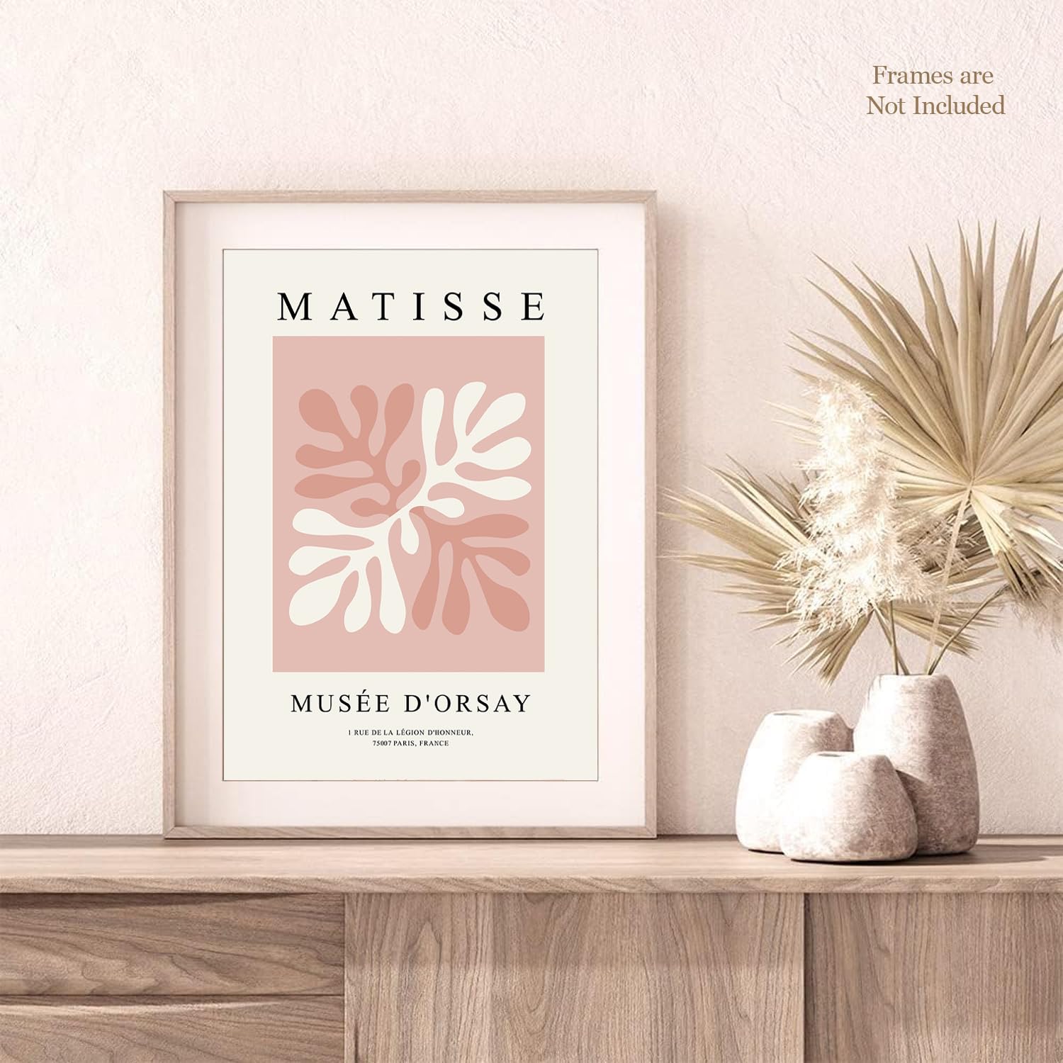 Djmwtb Matisse Abstract Canvas Wall Art Set Of 3 Pink Flower Market Poster Prints Modern Aesthetic Pictures Minimalist Wall Deco