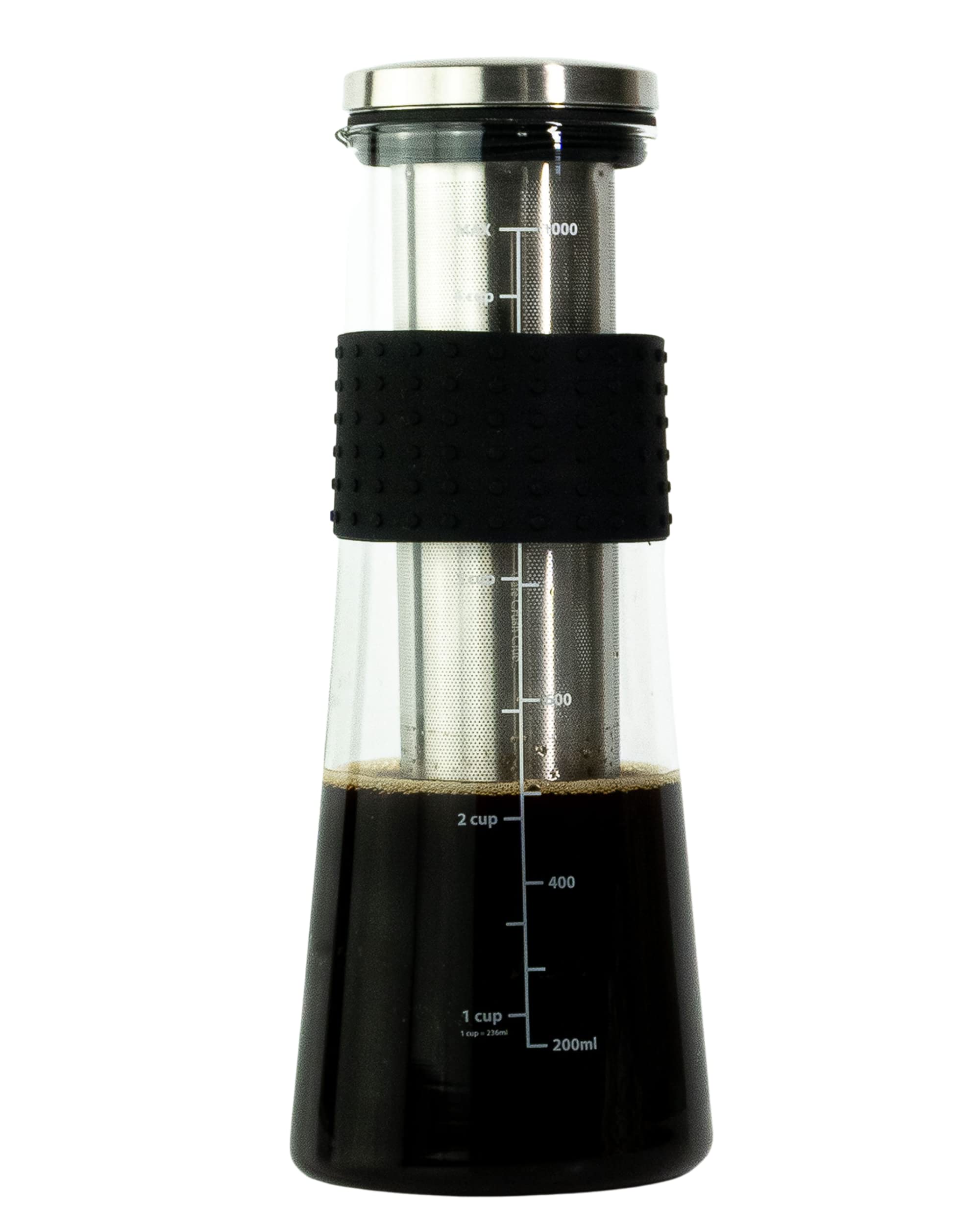 Cafe Crush Club Cold Brew Coffee Maker | Fire Toughened Borosilicate Glass | 304 Stainless Steel Infuser | 1000Ml / 34 Oz | Cold