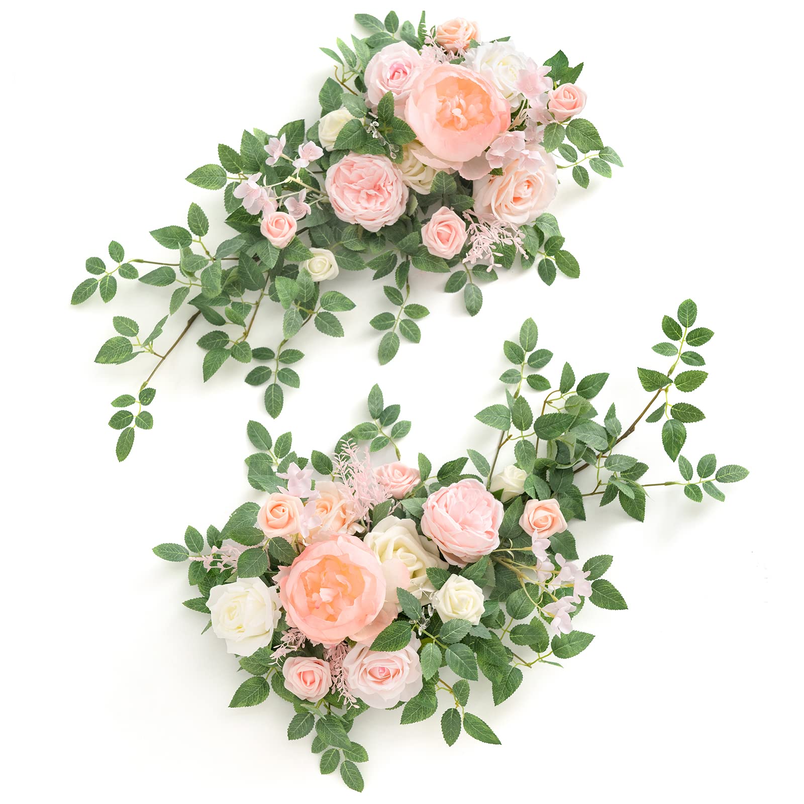 Lings moment 2pcsTerracotta Artificial Flower Garland Floral Swags Centerpieces Burnt Orange Wedding Arch Flower Greenery Arran