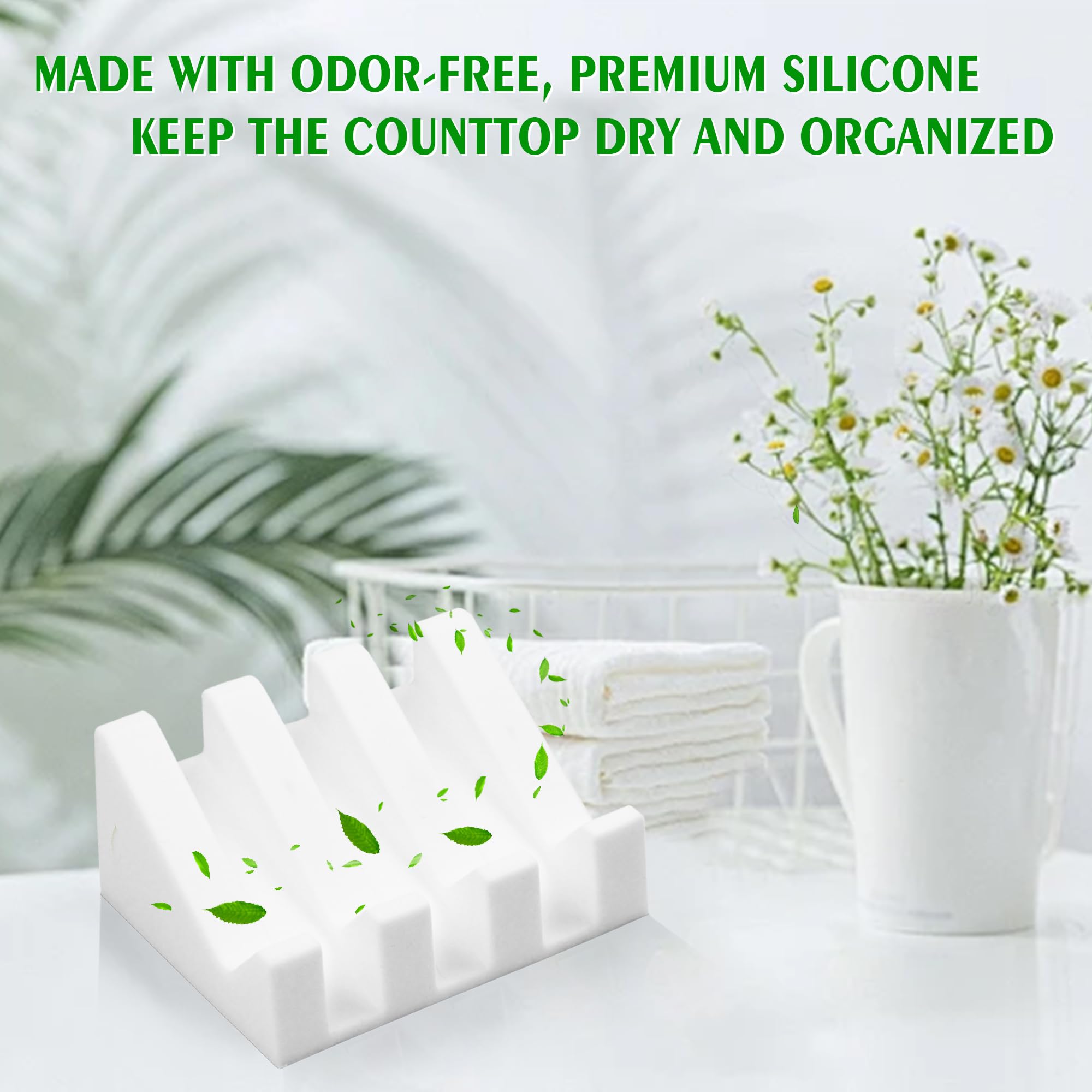 Coipdfty Soap Dishes, Silicone Shower Soap Dish With Drianage, Bar Soap Holder & Saver Waterfall Self-Draining To Keep Your Bar