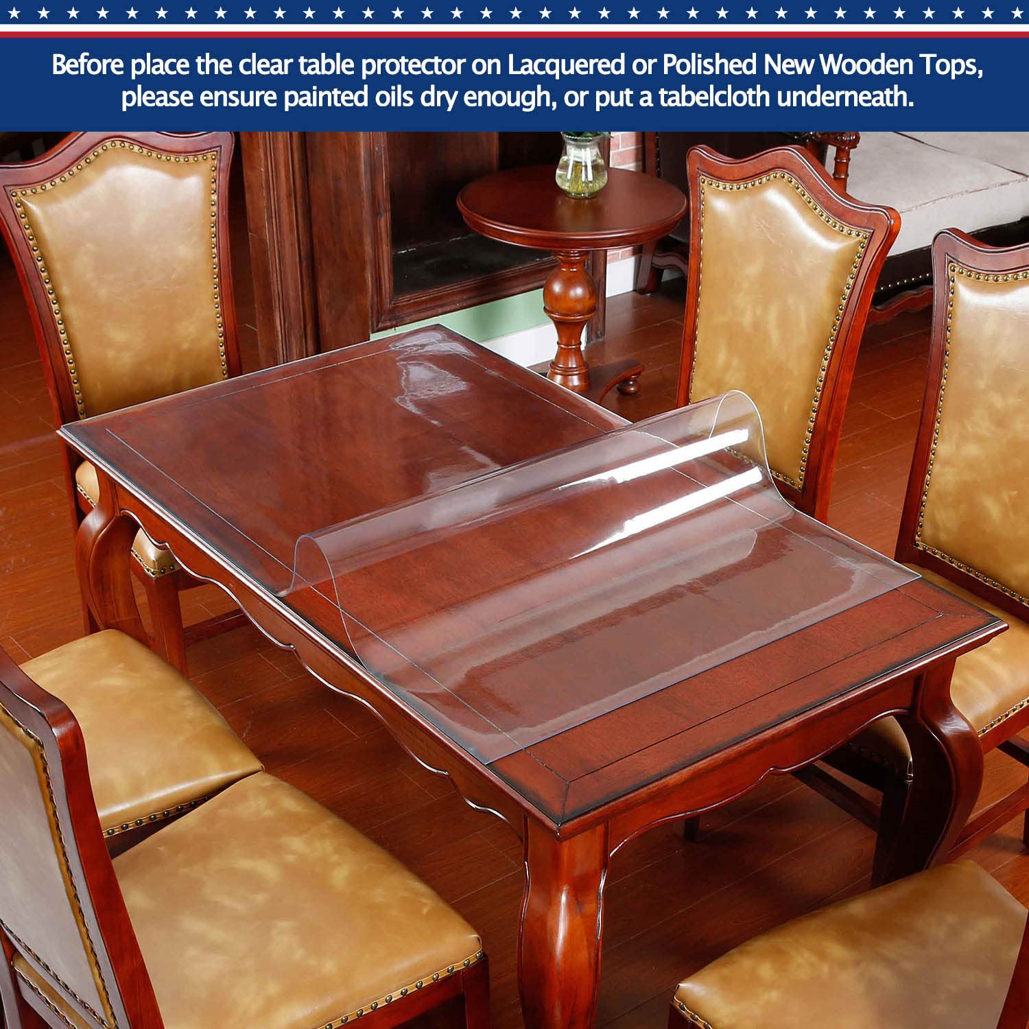 Furniture Clear Desk Blotter Mat Table Protector Vinyl Plastic Tablecloth Wipeable Easy Clean Protective Cover Eco Pvc Coffee Ac