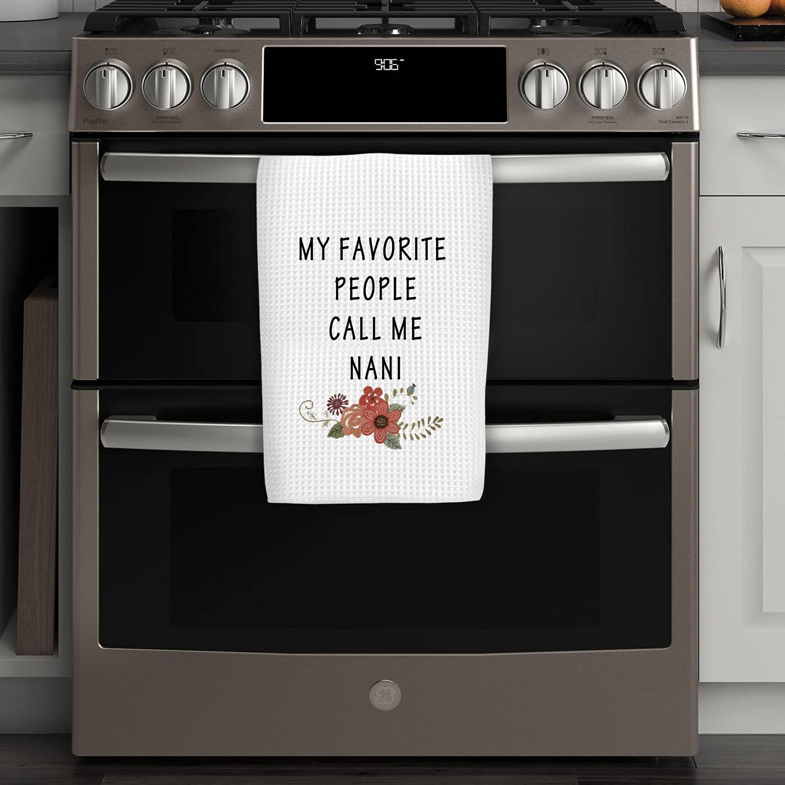 Wcgxko My Favorite People Call Me Nani Dishtowel Grandma Tea Towels Kitchen Decor Grandmother Gift (People Call Me Nani Towel)